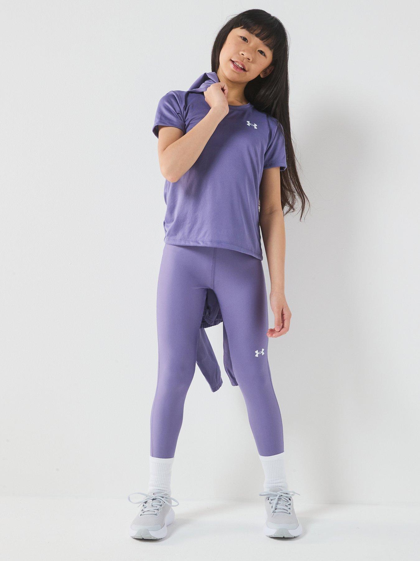 UNDER ARMOUR Junior Girls Training HG Legging - Purple