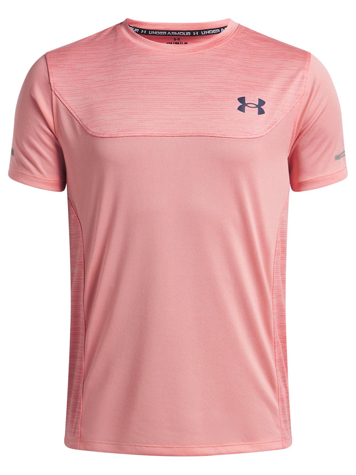 UNDER ARMOUR Junior Boys Training Tech Utility Short Sleeve T-Shirt - Pink
