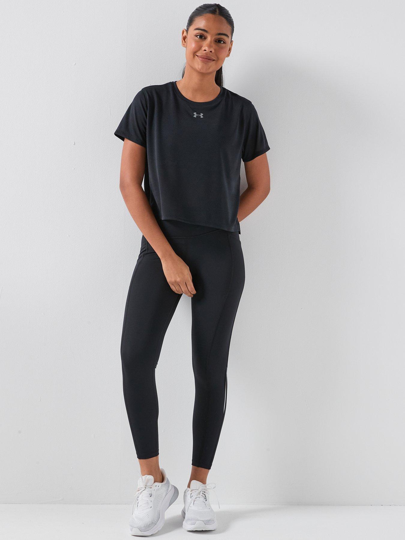 Image 3 of 5 of UNDER ARMOUR Womens Running Launch Short Sleeve T-Shirt - Black