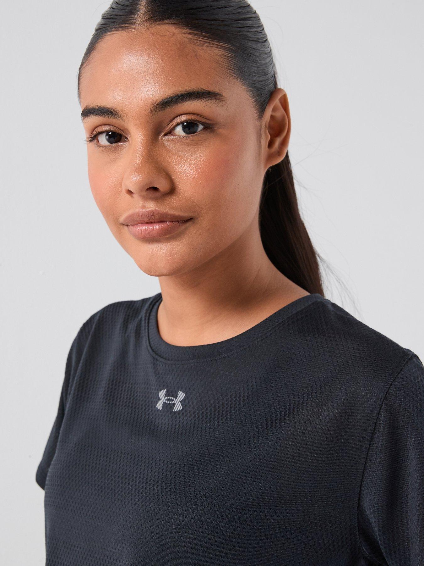 Image 4 of 5 of UNDER ARMOUR Womens Running Launch Short Sleeve T-Shirt - Black