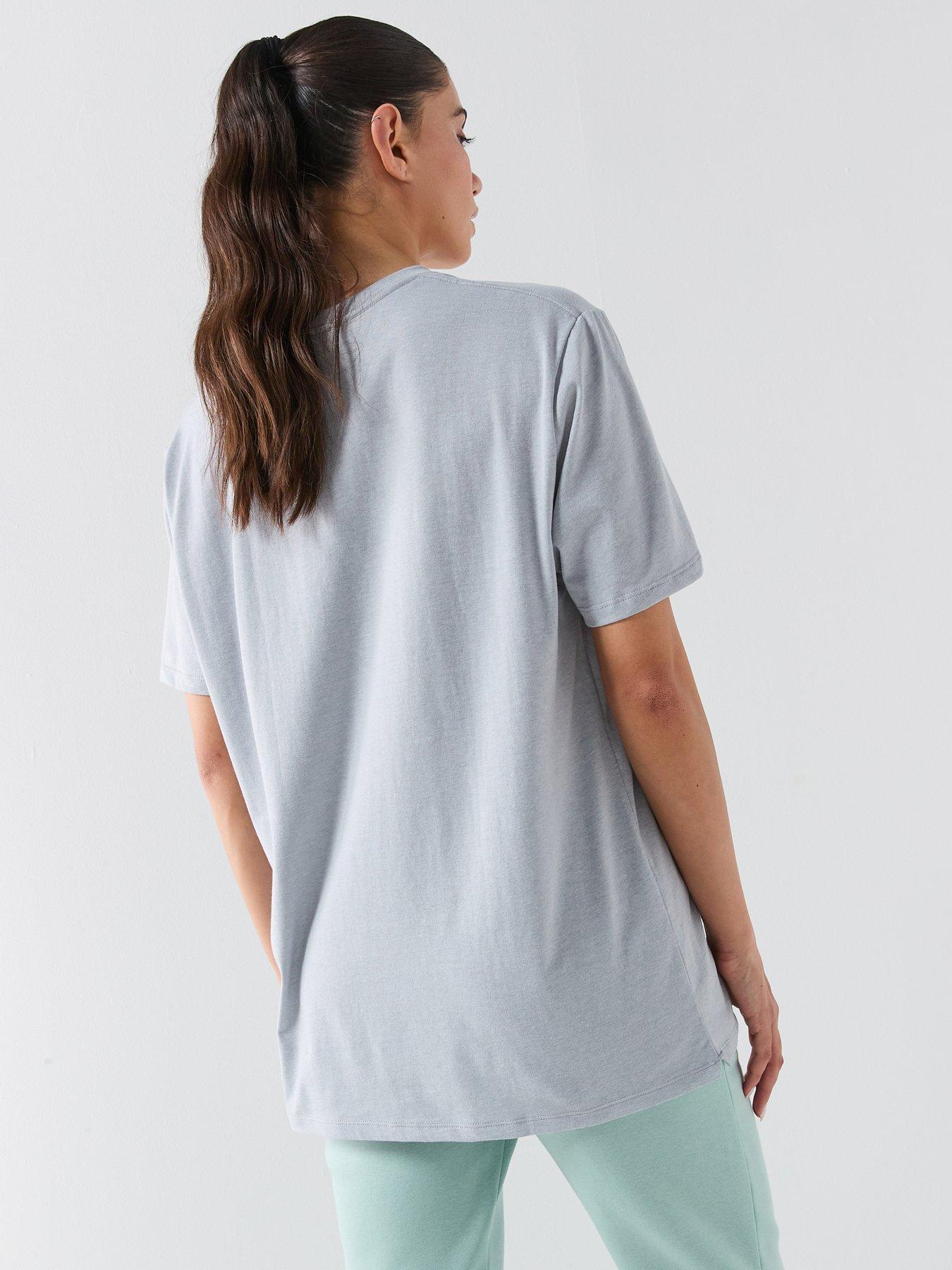 Image 2 of 5 of UNDER ARMOUR Womens Rival Knit Oversized Short Sleeve T-Shirt - Grey