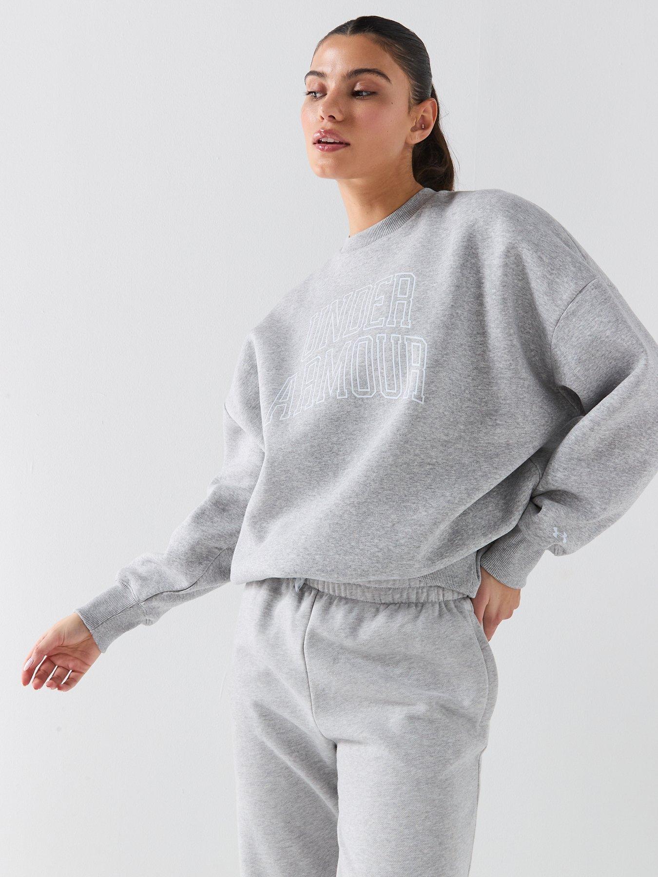 UNDER ARMOUR Womens Rival Fleece Os Crew - Grey