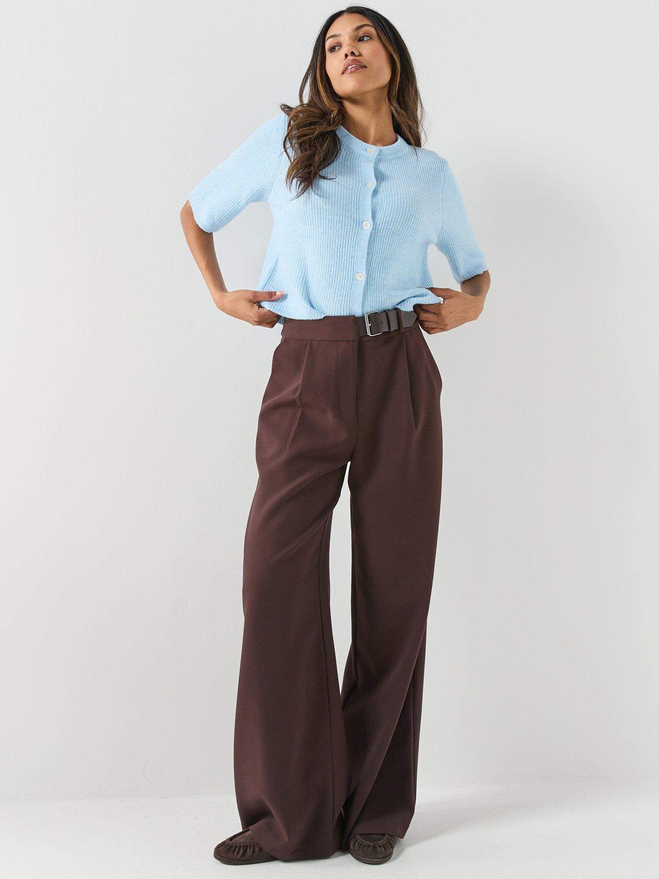 Image 3 of 4 of PIECES Pcsilly Short Sleeve Knit Cardigan - Blue
