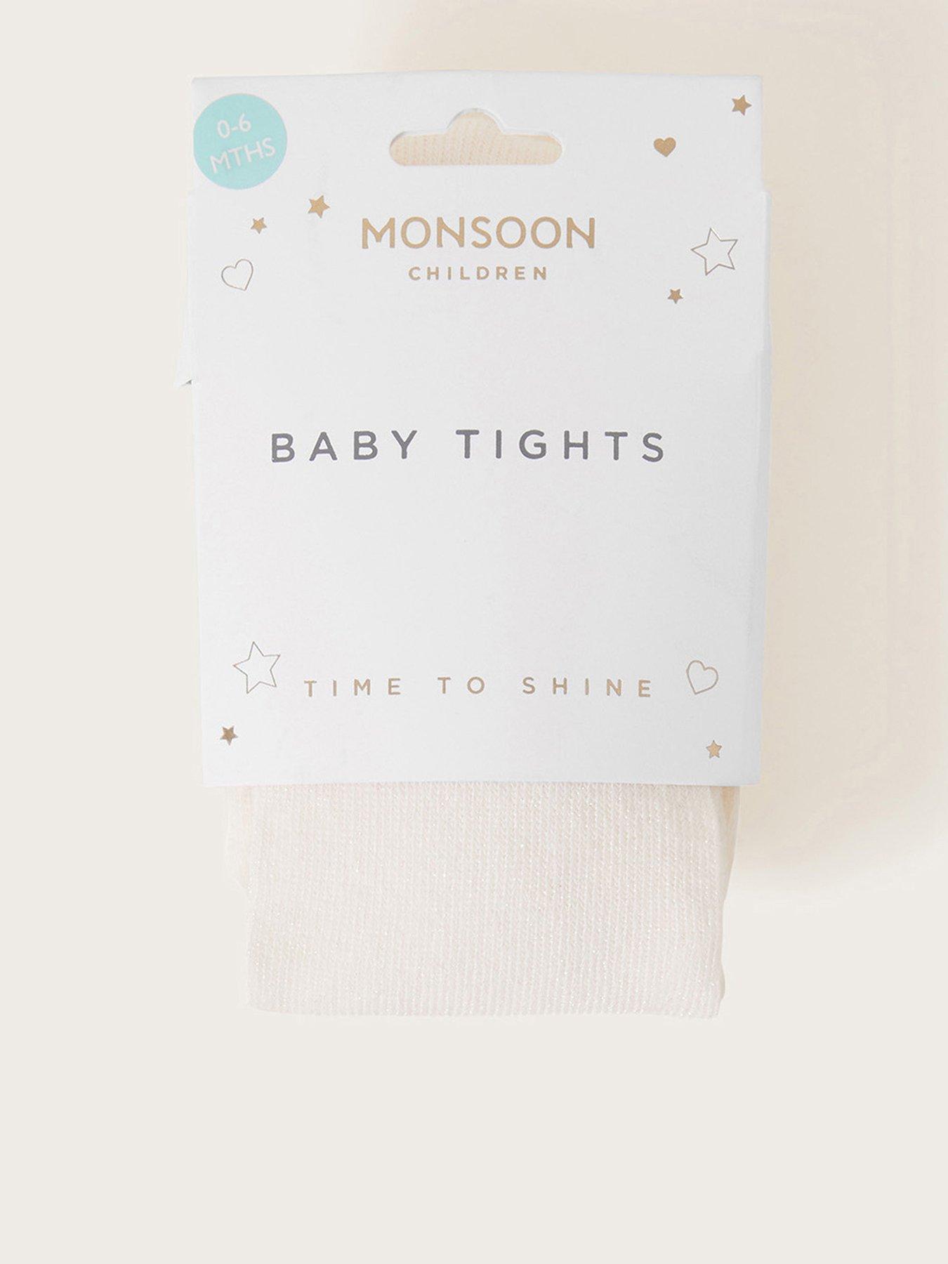 Monsoon Baby Girls 2 Pack Frosted Tights - Multi