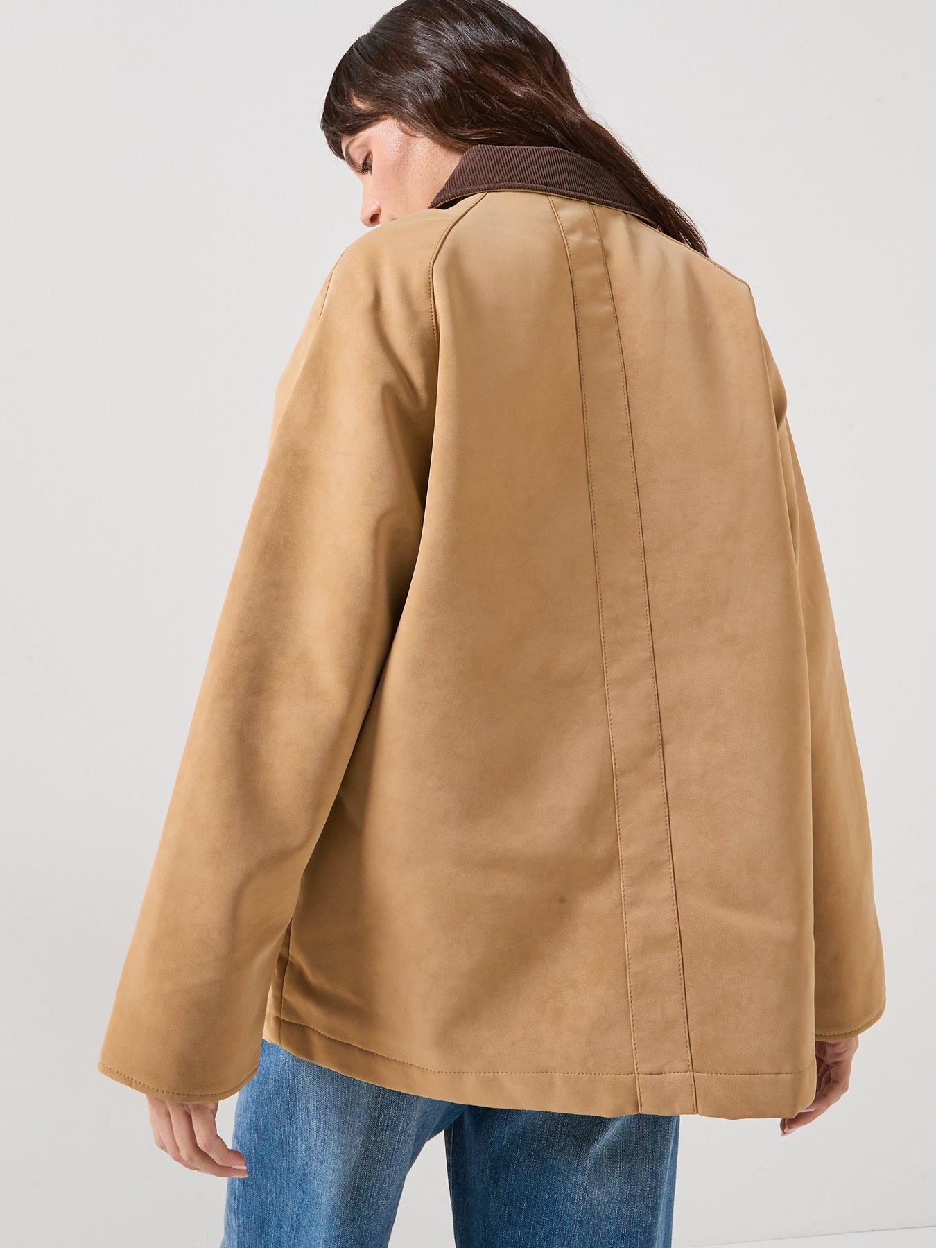Image 2 of 6 of Only Faux Suede Jacket - Brown