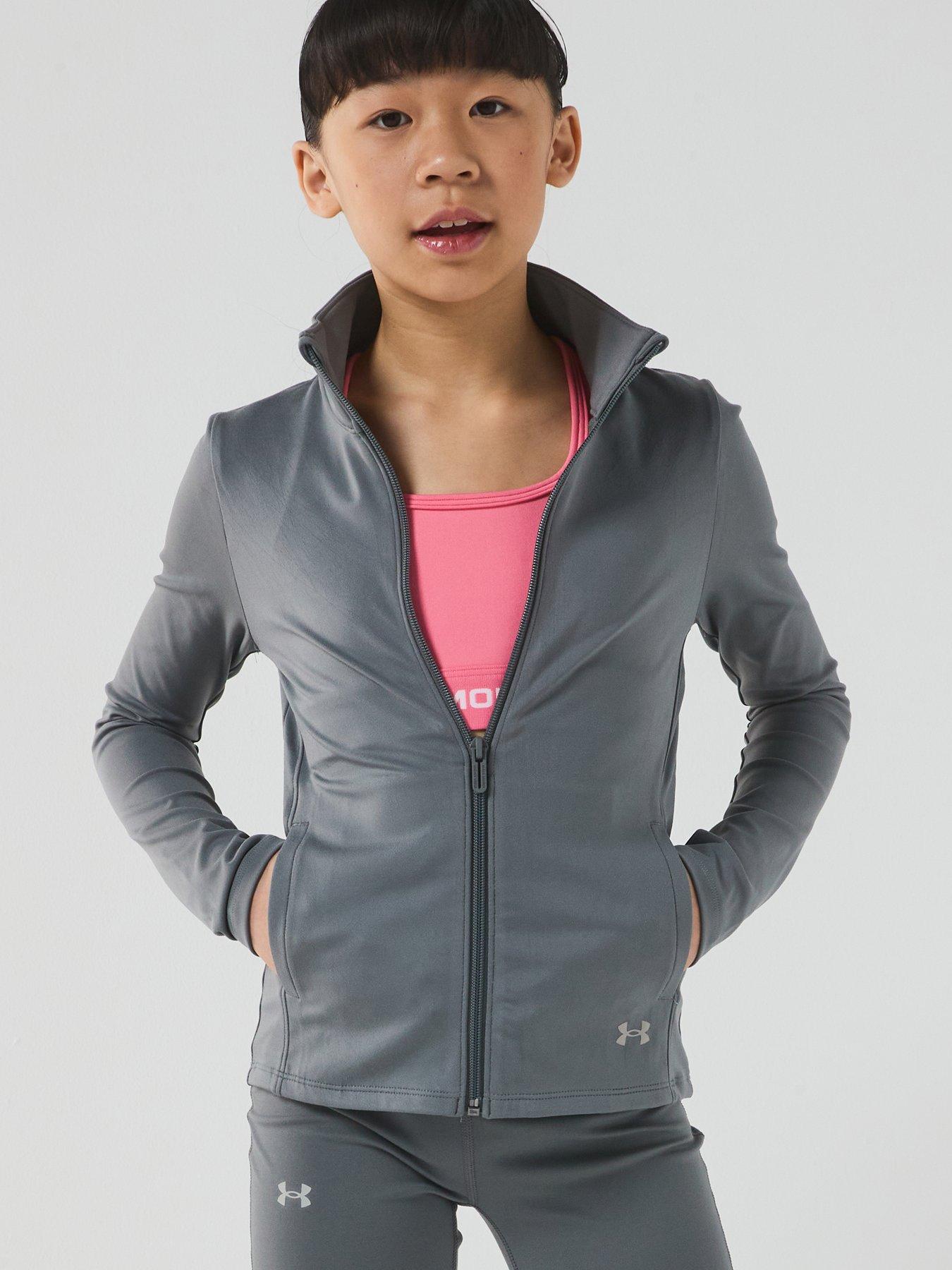 UNDER ARMOUR Junior Girls Training Motion Full Zip Jacket, Green, Size Xl=15-16 Years