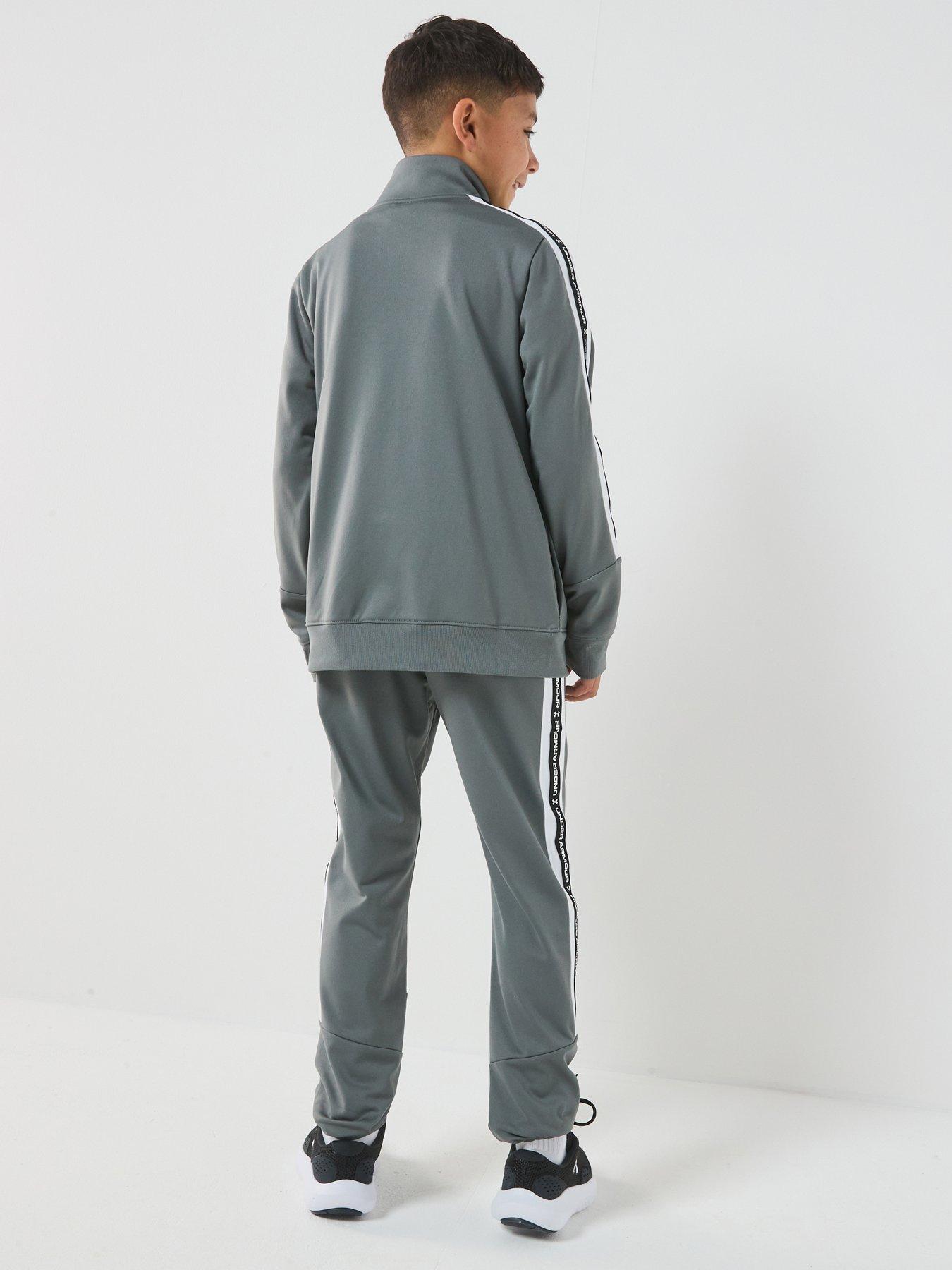 Image 2 of 7 of UNDER ARMOUR Junior Boys Training Icon Knit Tracksuit - Green