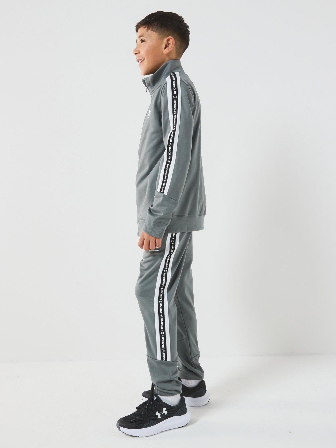 Image 3 of 7 of UNDER ARMOUR Junior Boys Training Icon Knit Tracksuit - Green