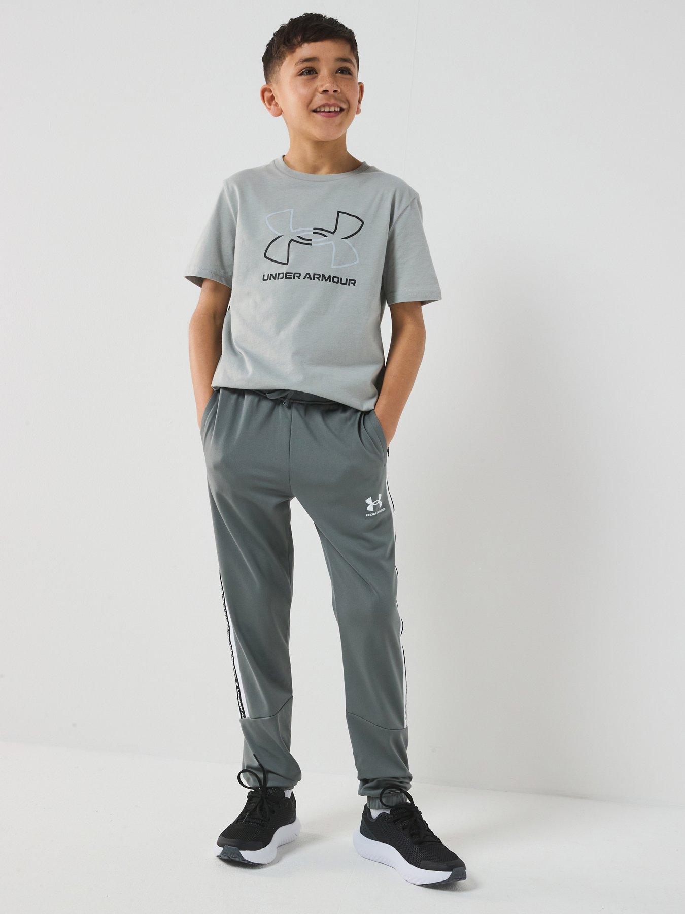 Image 5 of 7 of UNDER ARMOUR Junior Boys Training Icon Knit Tracksuit - Green