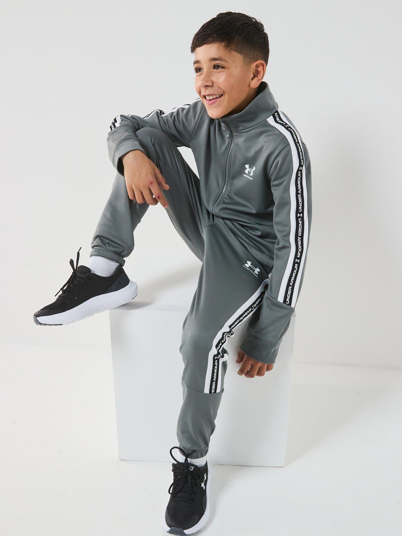 Image 6 of 7 of UNDER ARMOUR Junior Boys Training Icon Knit Tracksuit - Green