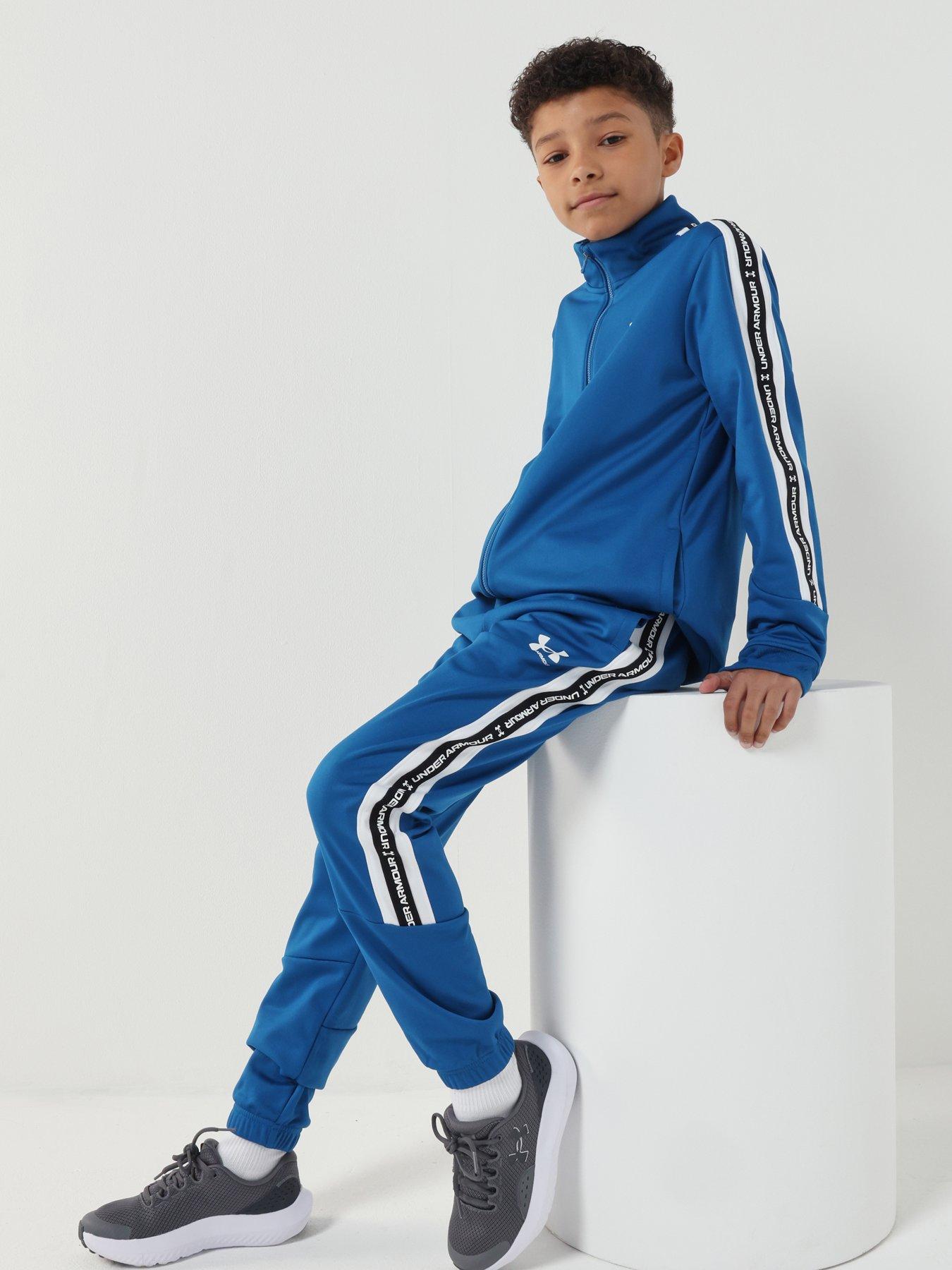 Under Armour Junior Boys Training Icon Knit Tracksuit - Blue