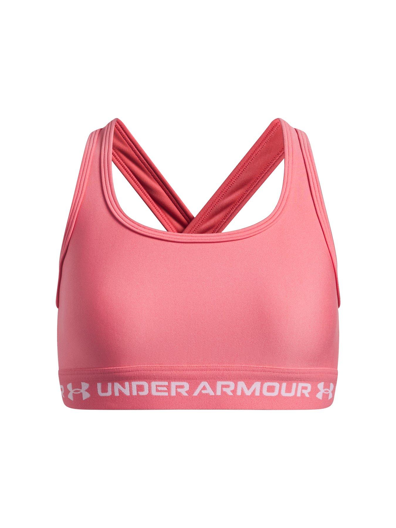 Image 7 of 7 of UNDER ARMOUR Junior Girls Training Crossback Mid Bra - Pink