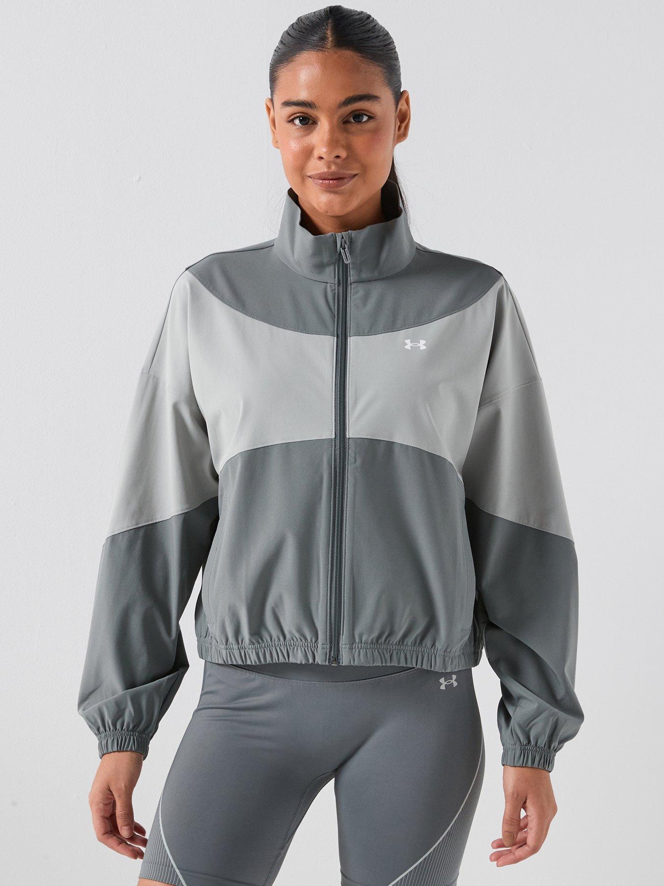 UNDER ARMOUR Womens Rival Woven Jacket - Grey