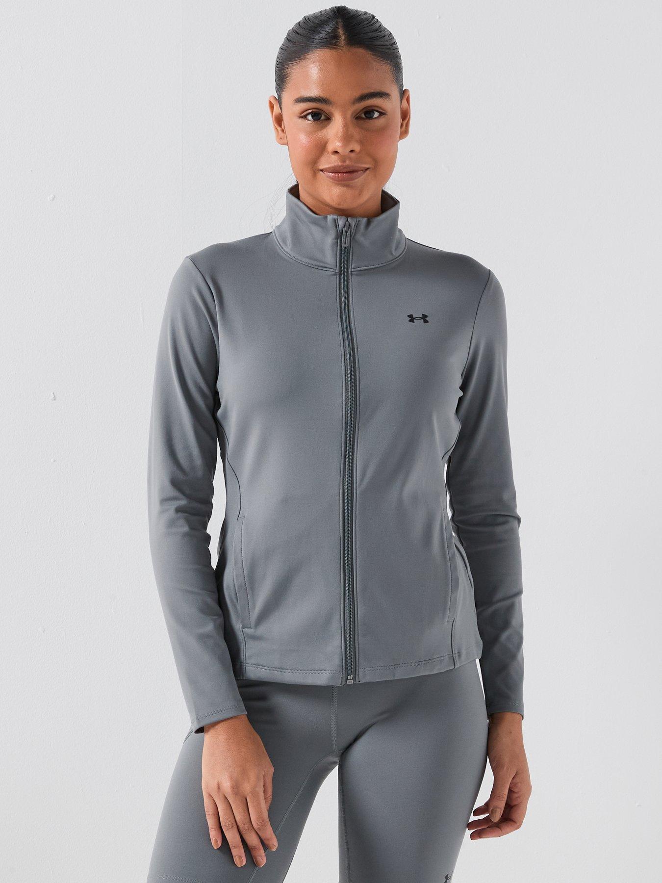 UNDER ARMOUR Womens Training Motion Full Zip Top - Clay Green
