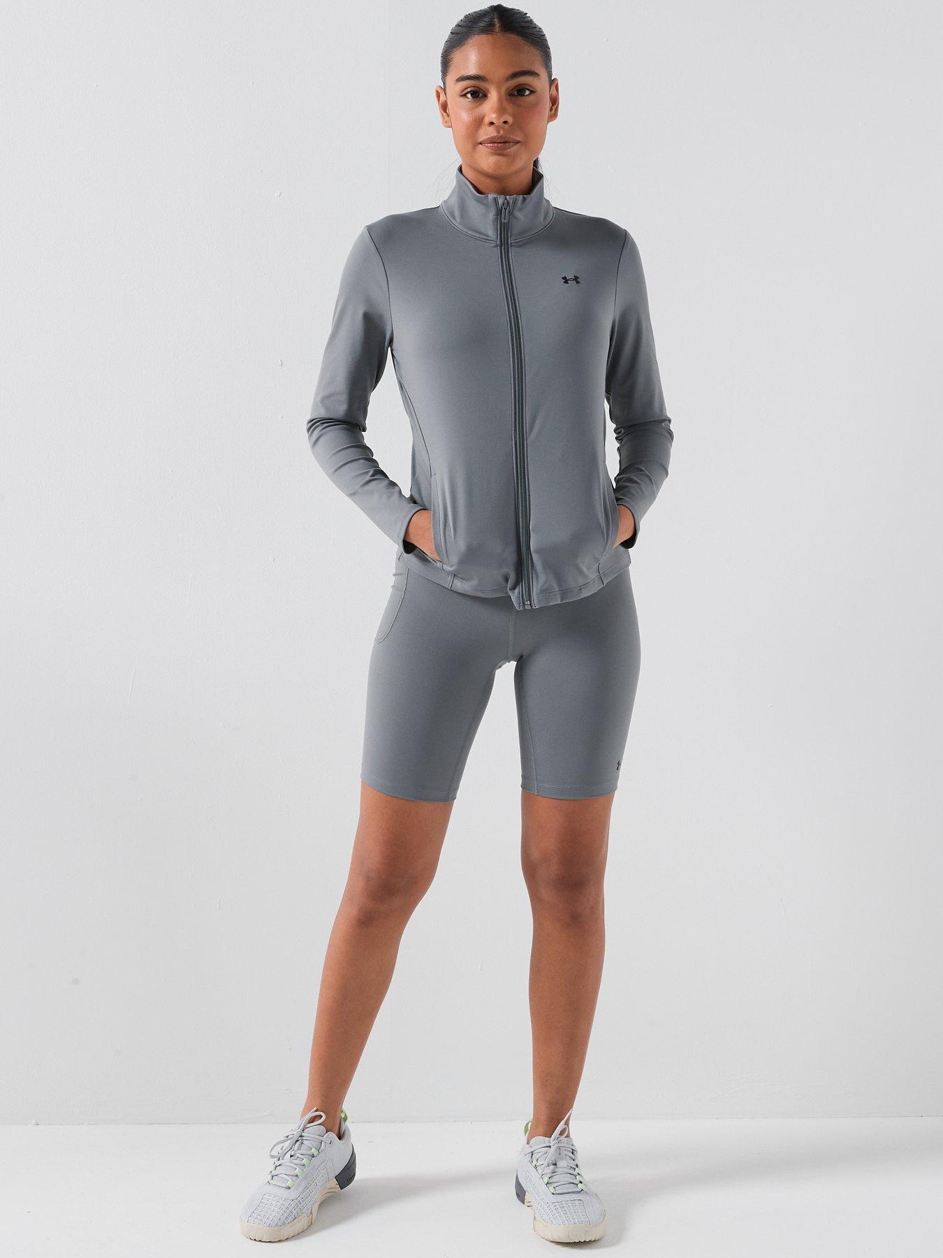 Image 3 of 6 of UNDER ARMOUR Womens Training Motion Full Zip Top - Grey
