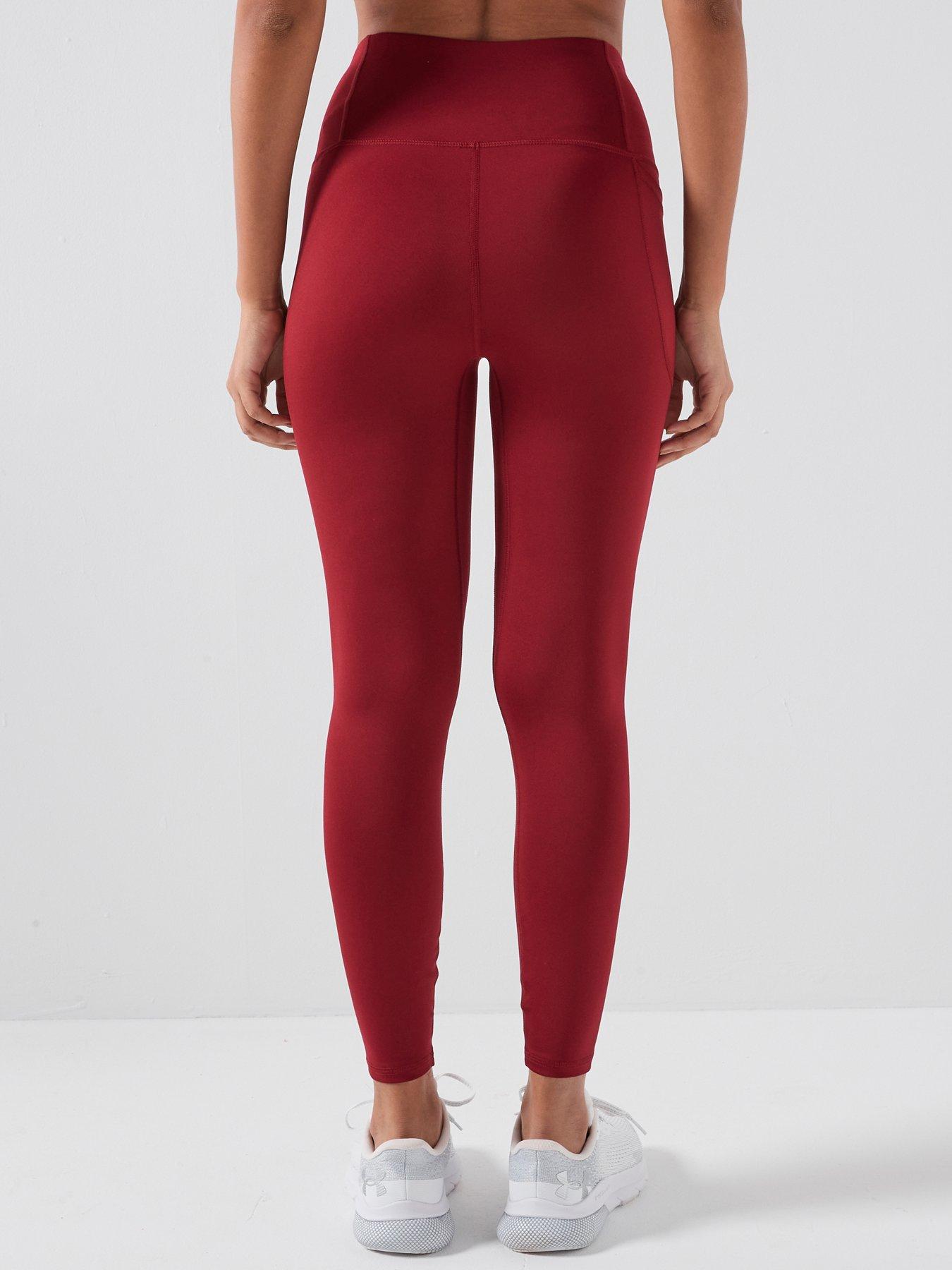 Image 2 of 6 of UNDER ARMOUR Womens Training Motion Ankle Legging - Buergundy