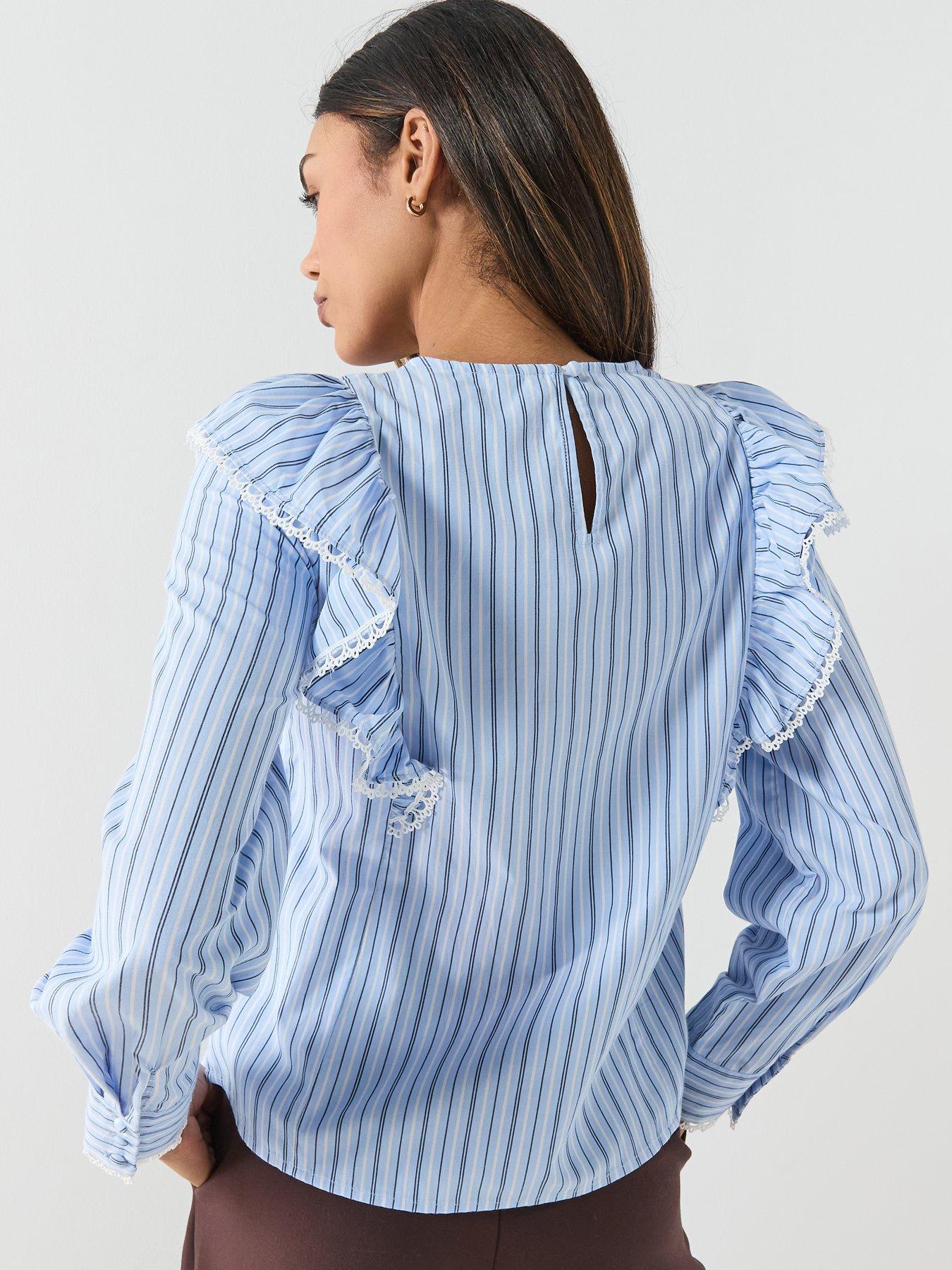 Image 2 of 5 of Vero Moda Vmfanni Ls Tape Top Wvn