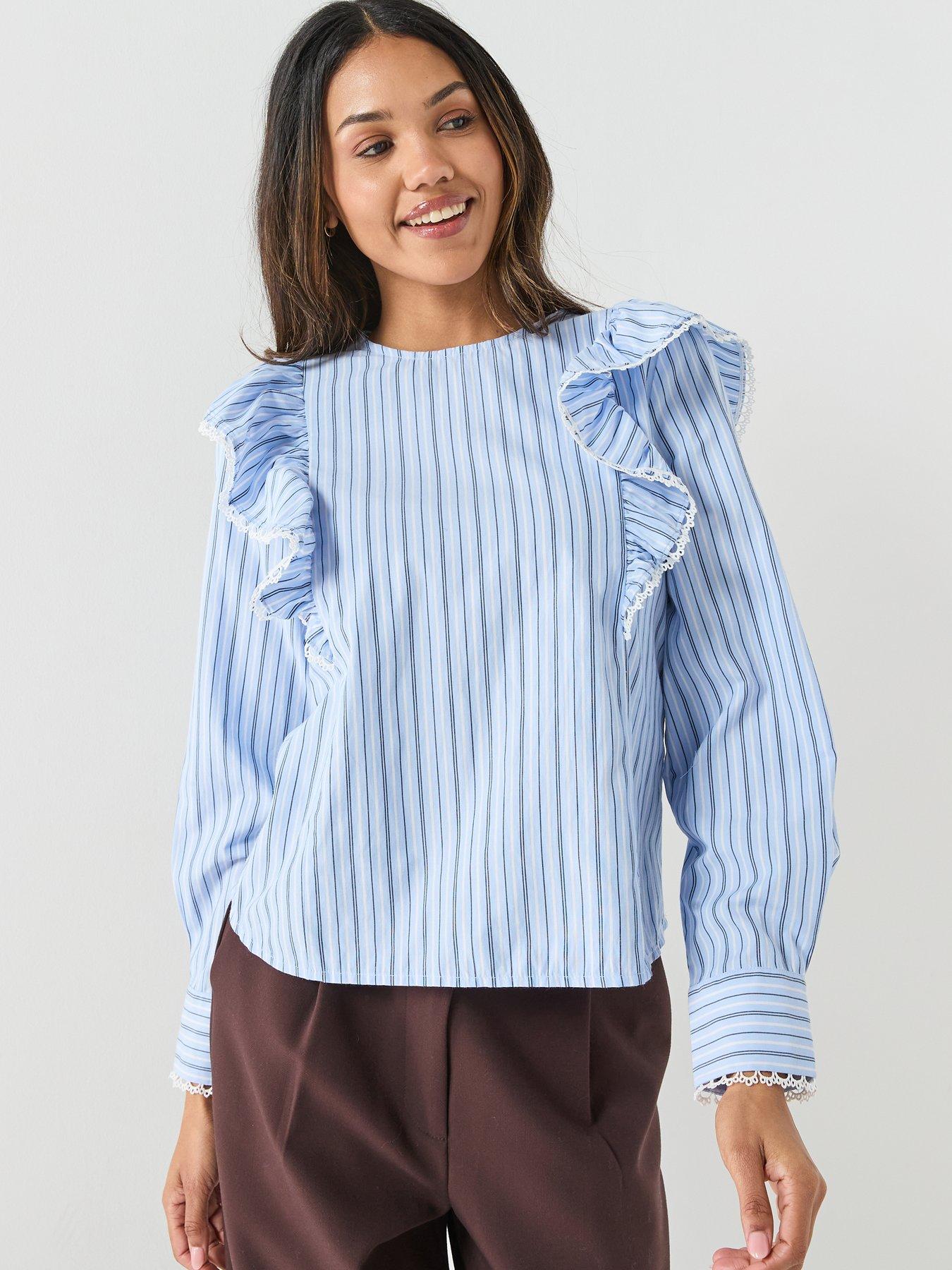 Image 5 of 5 of Vero Moda Vmfanni Ls Tape Top Wvn