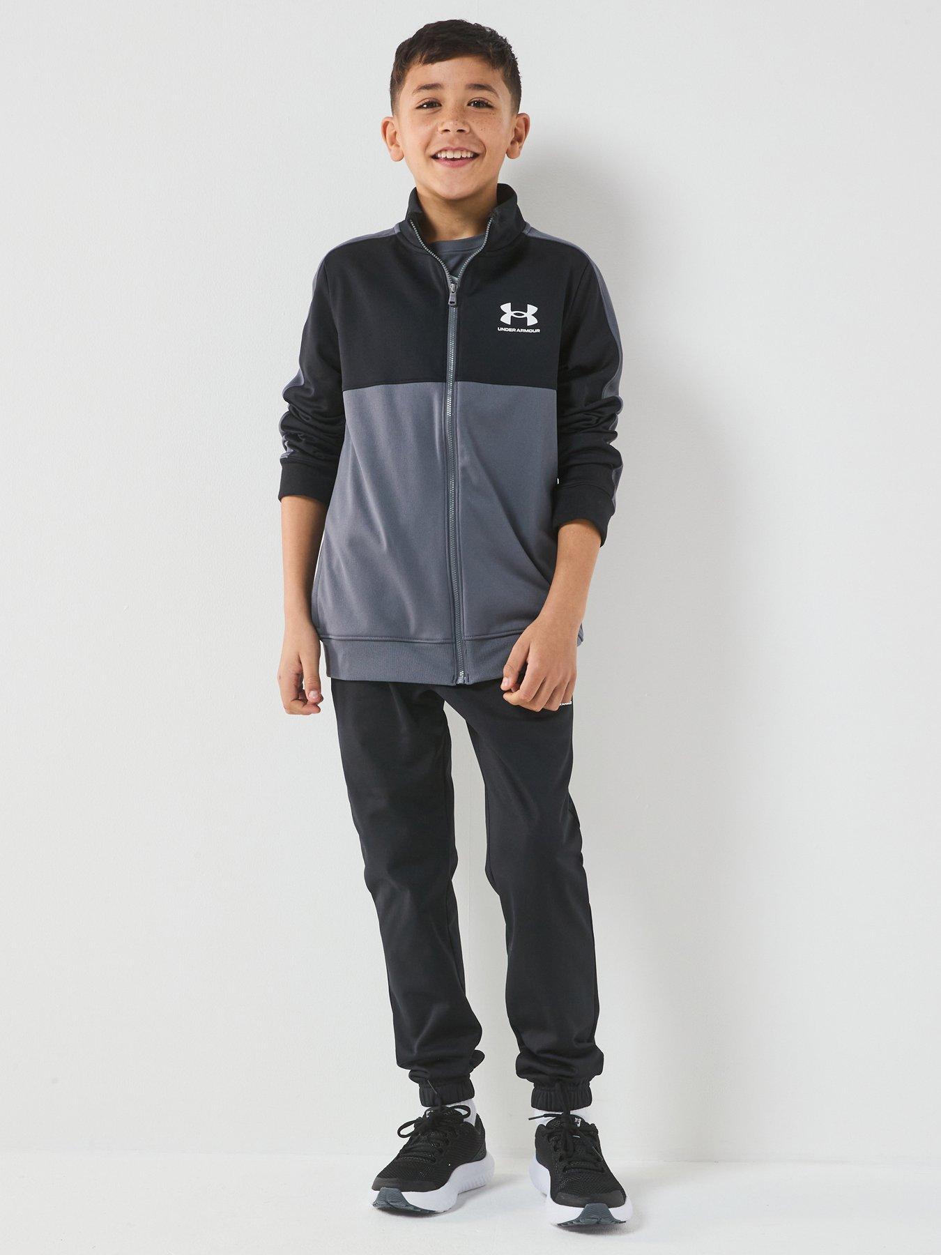 Under Armour Junior Boys Training Rival Knit Tracksuit - Black