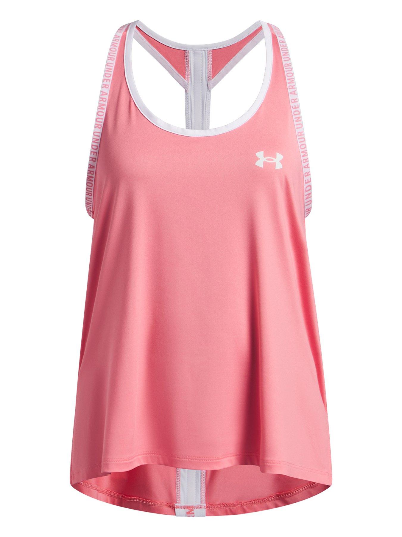 UNDER ARMOUR Junior Girls Training Tech Knockout Tank - Pink