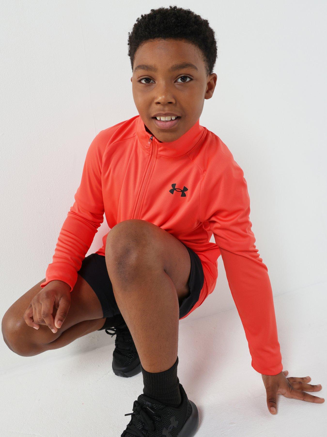 UNDER ARMOUR Junior Boys Training Tech 1/2 Zip Top - Venom Red