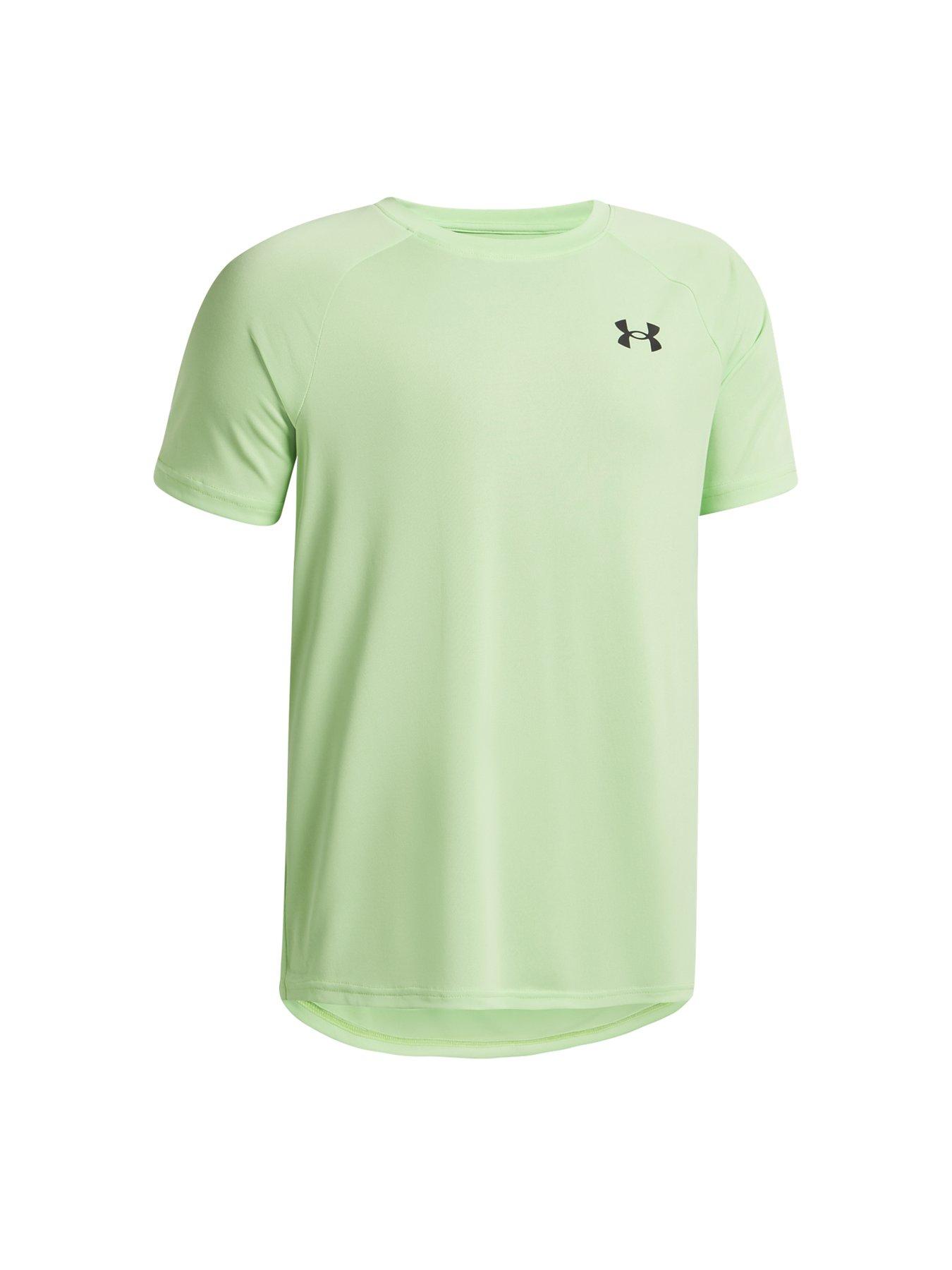 Image 3 of 3 of UNDER ARMOUR Junior Boys Training Tech Short Sleeve Crew Neck T-Shirt - Green