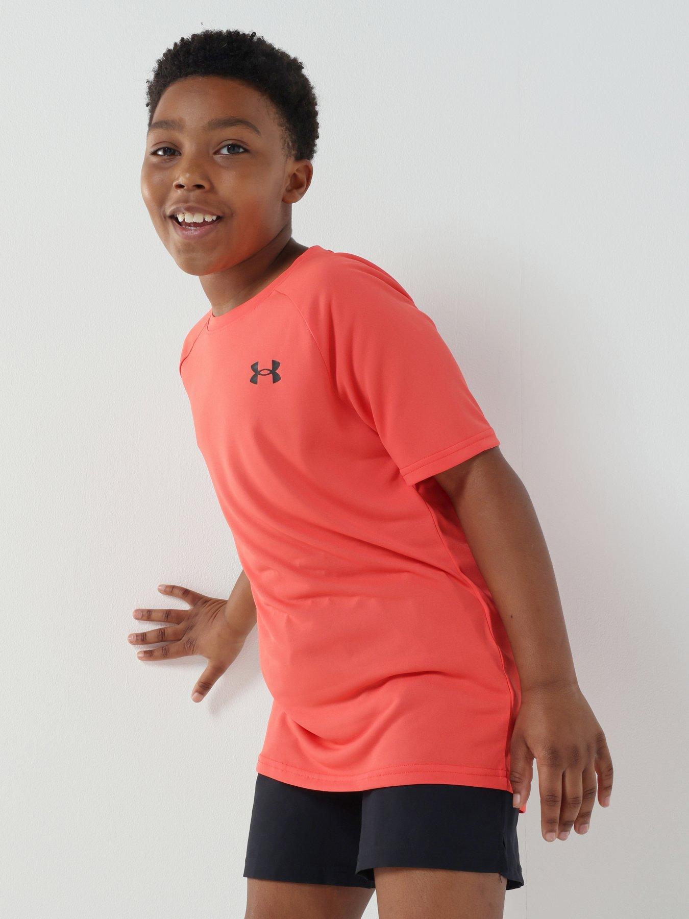 UNDER ARMOUR Junior Boys Training Tech Short Sleeve Crew Neck T-Shirt - Red