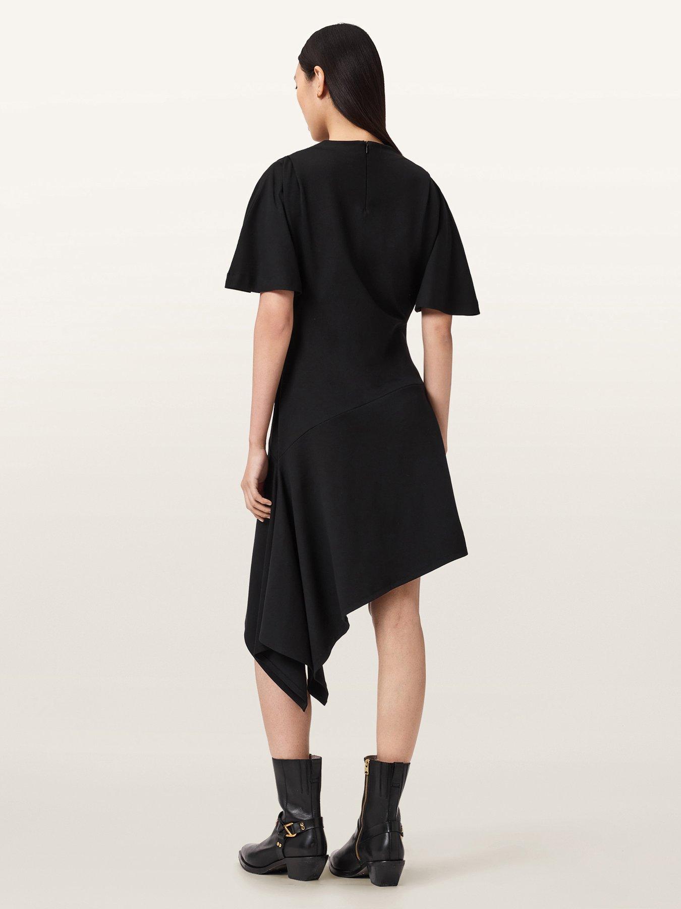 Image 2 of 5 of AllSaints Rosa Mini Dress - Black