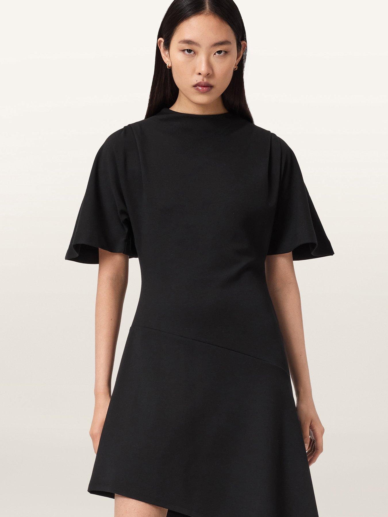 Image 3 of 5 of AllSaints Rosa Mini Dress - Black