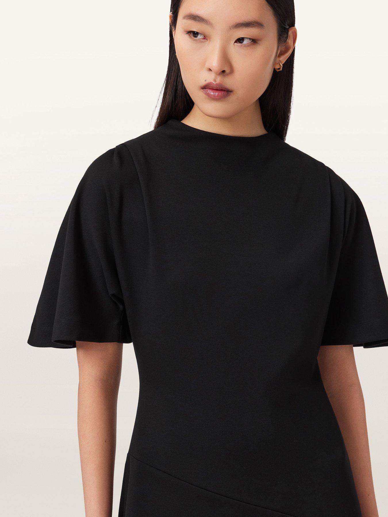 Image 4 of 5 of AllSaints Rosa Mini Dress - Black