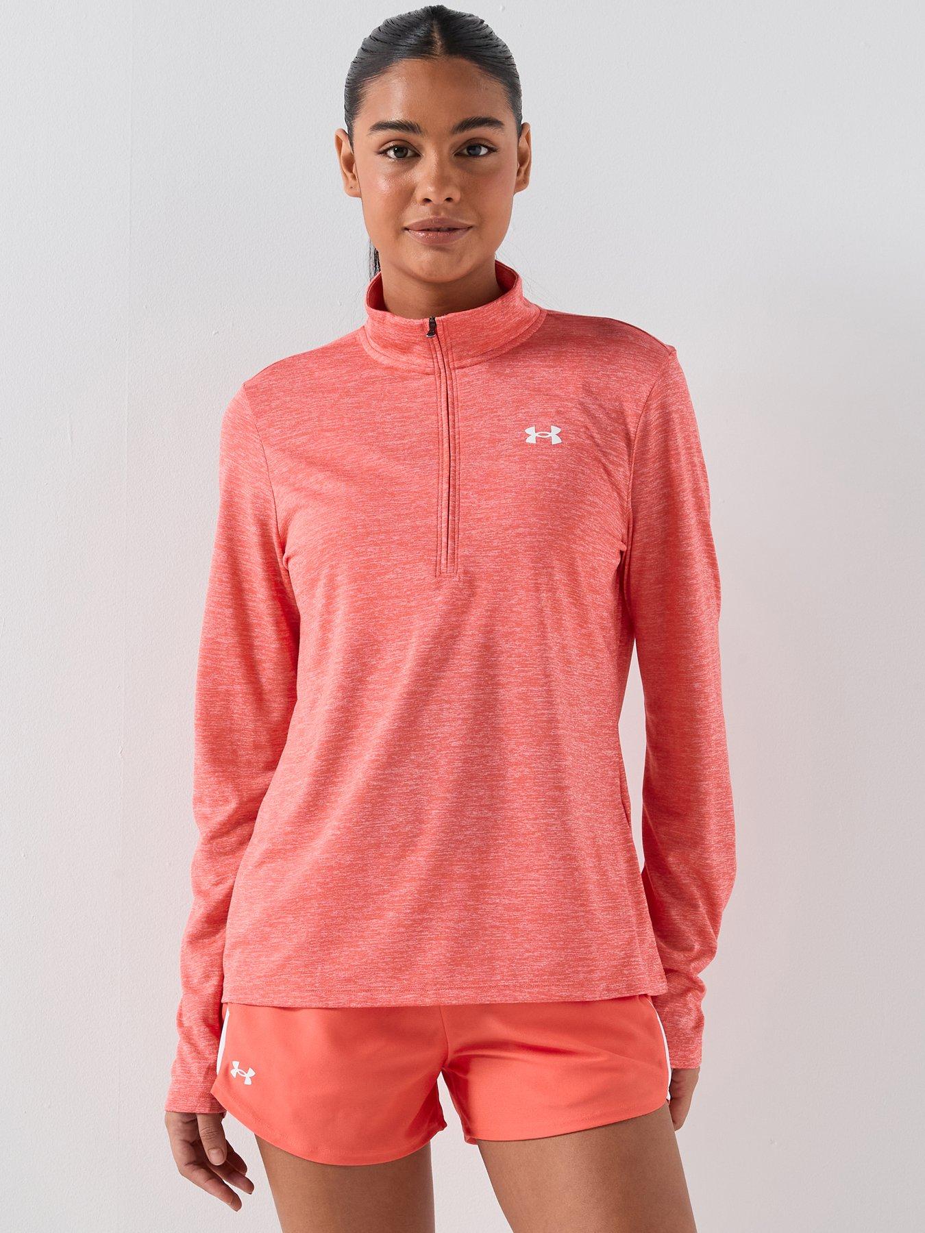 UNDER ARMOUR Womens Training Tech 1/2 Zip - Venom Red