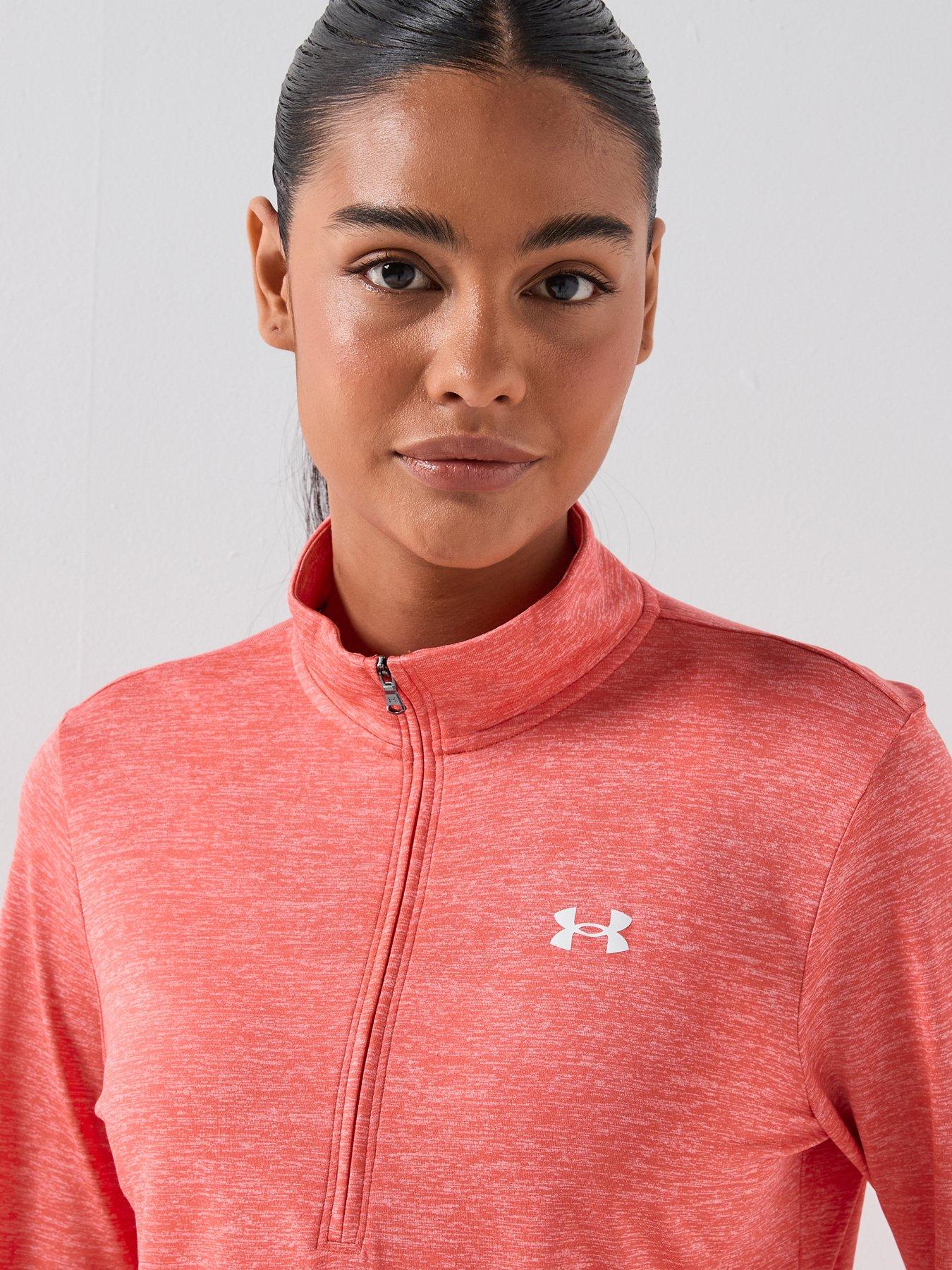 Image 4 of 6 of UNDER ARMOUR Womens Training Tech 1/2 Zip - Orange