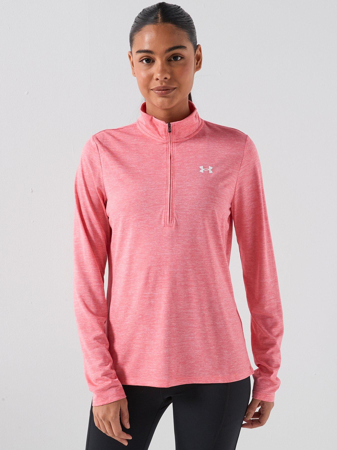 UNDER ARMOUR Womens Training Tech 1/2 Zip - Pink