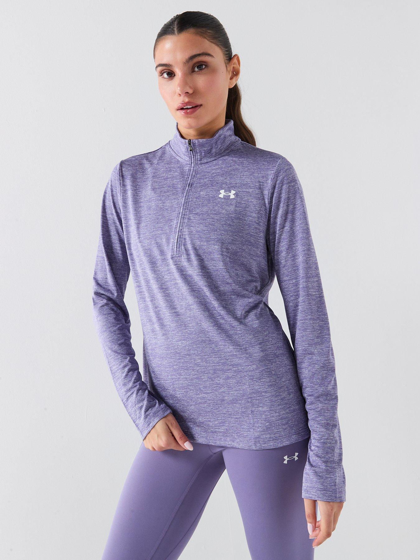 UNDER ARMOUR Womens Training Tech 1/2 Zip - Purple