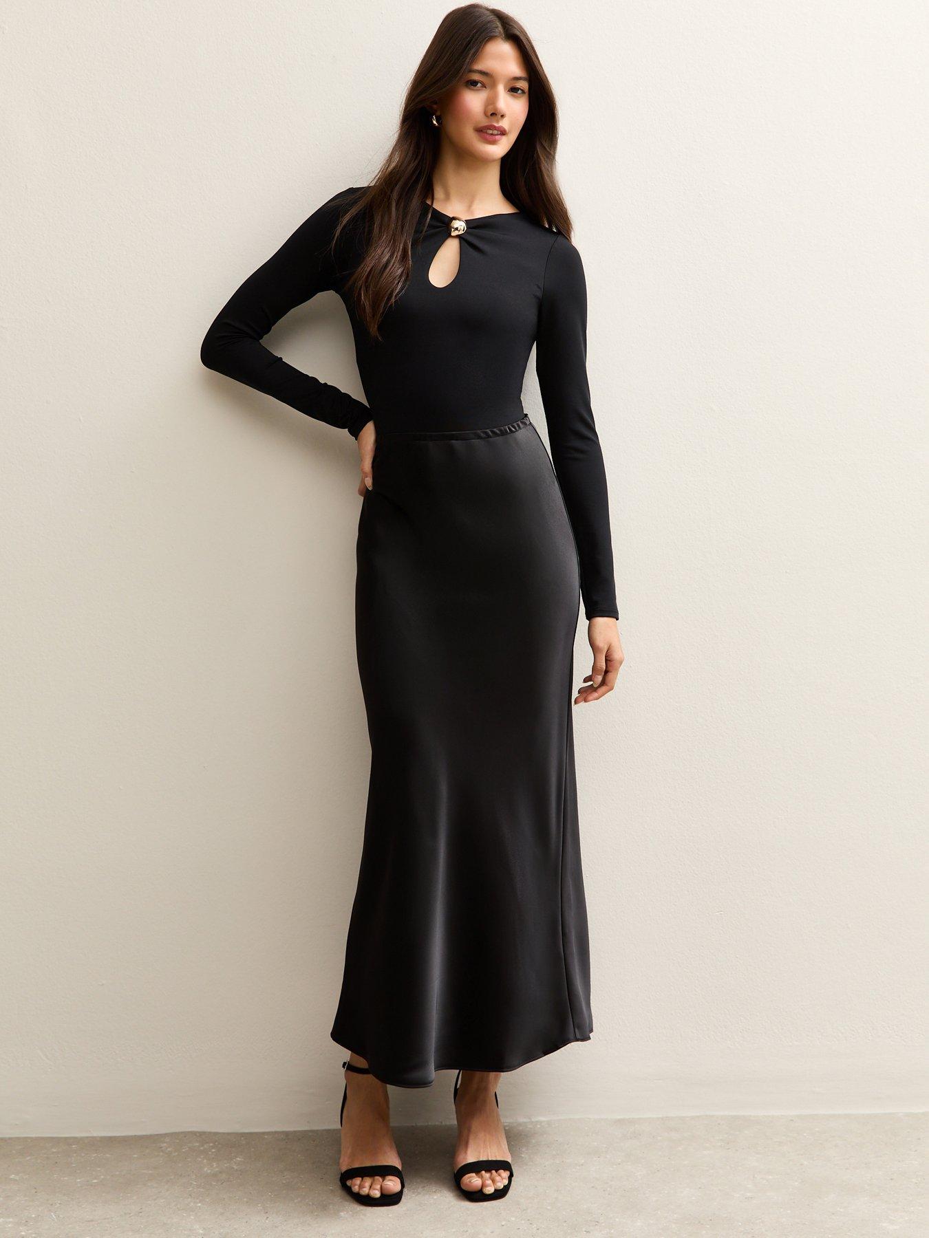 knitted wedding dress Ever-Pretty Illusion Lace Mother of the Bride Dress with Side Slit and Train