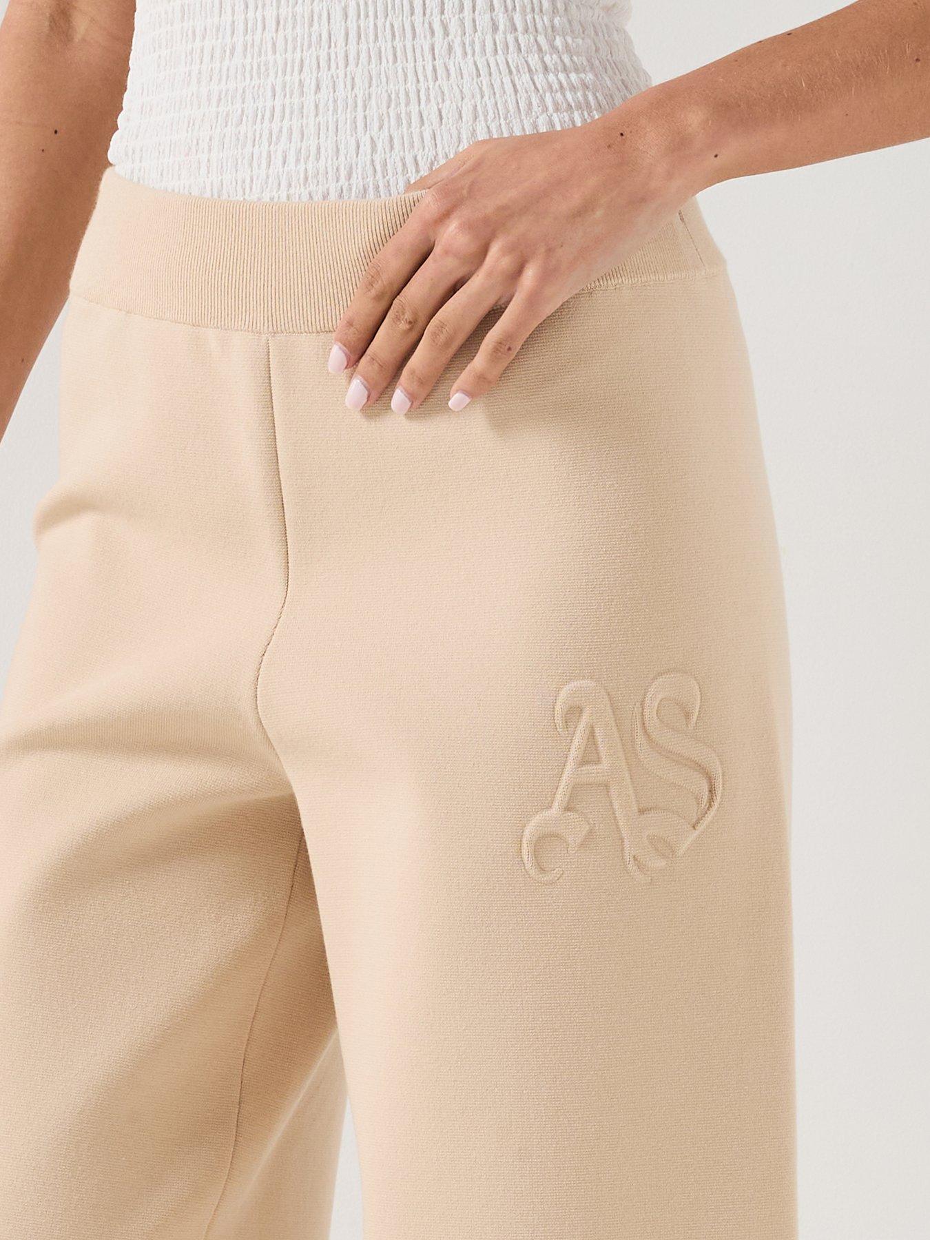 Image 4 of 5 of AllSaints Sonny Knit Trouser - Pebble White