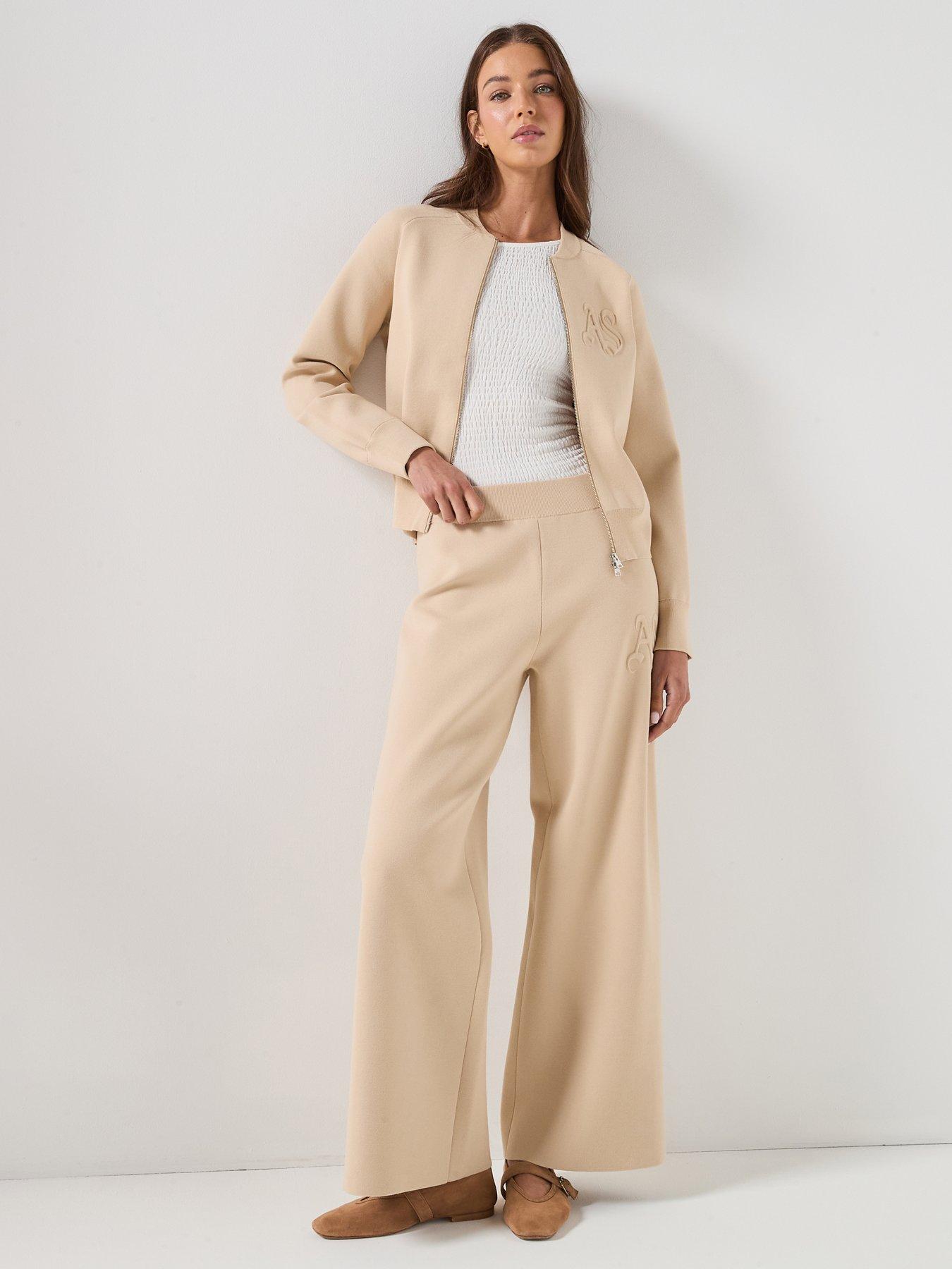 Image 5 of 5 of AllSaints Sonny Knit Trouser - Pebble White
