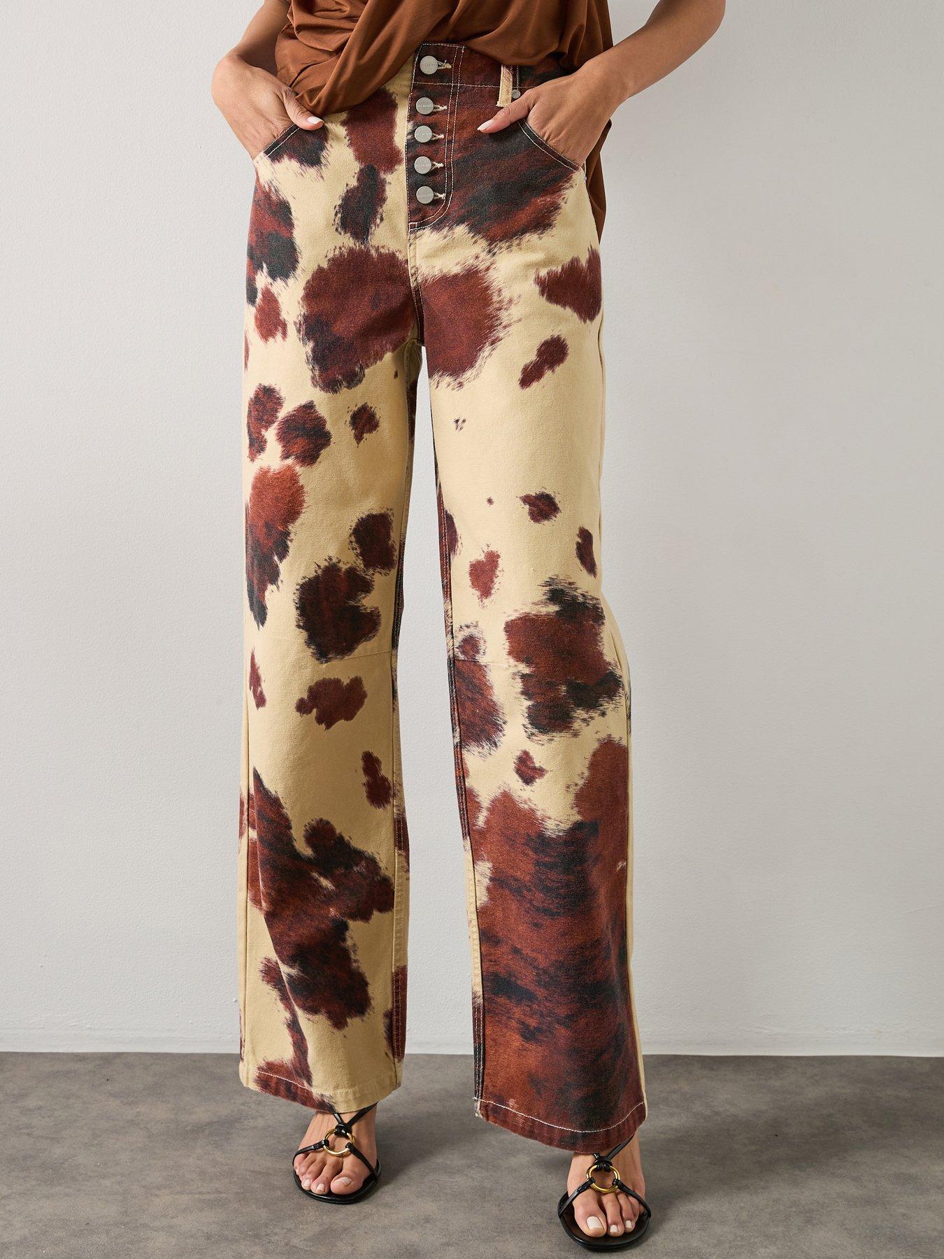 AllSaints Tay Carpenter Jeans - Cow Print