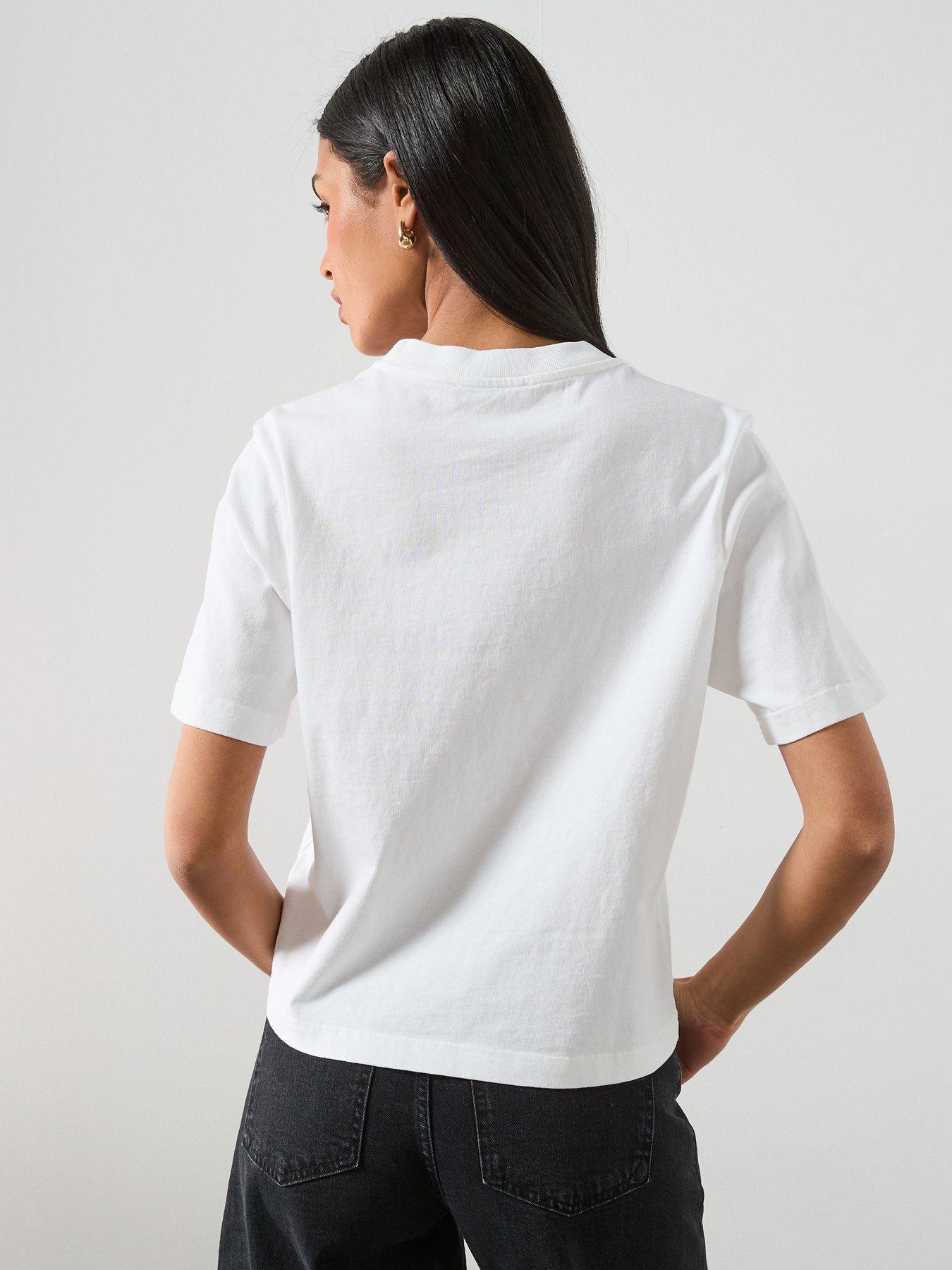 Image 2 of 6 of AllSaints Heartache Lisa Crew Neck T-Shirt - White