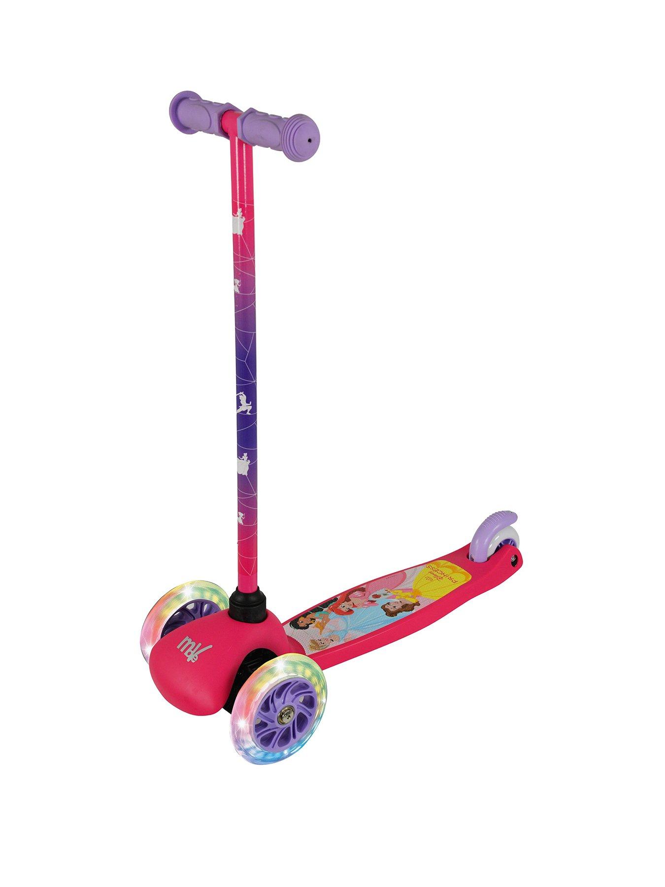 Image 1 of 6 of Disney Princess Tilt n Turn Scooter with Light Up Wheels and Stickers