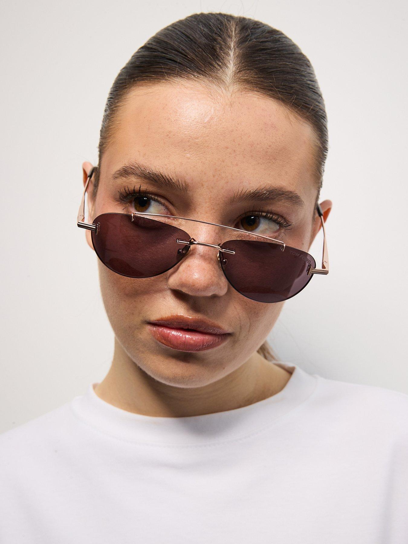 Tom Ford Astor Pilot Sunglasses - Shiny Rose Gold