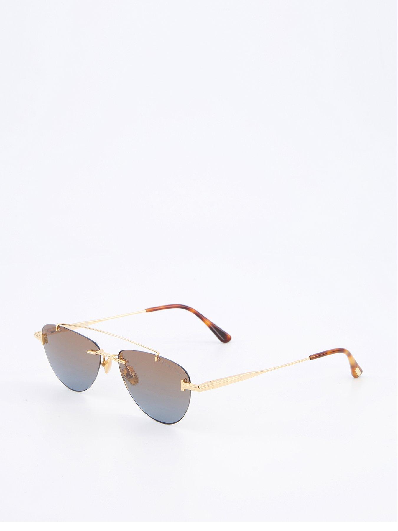 Image 2 of 6 of Tom Ford Shiny Deep Astor Pilot Sunglasses &nbsp;- Gold