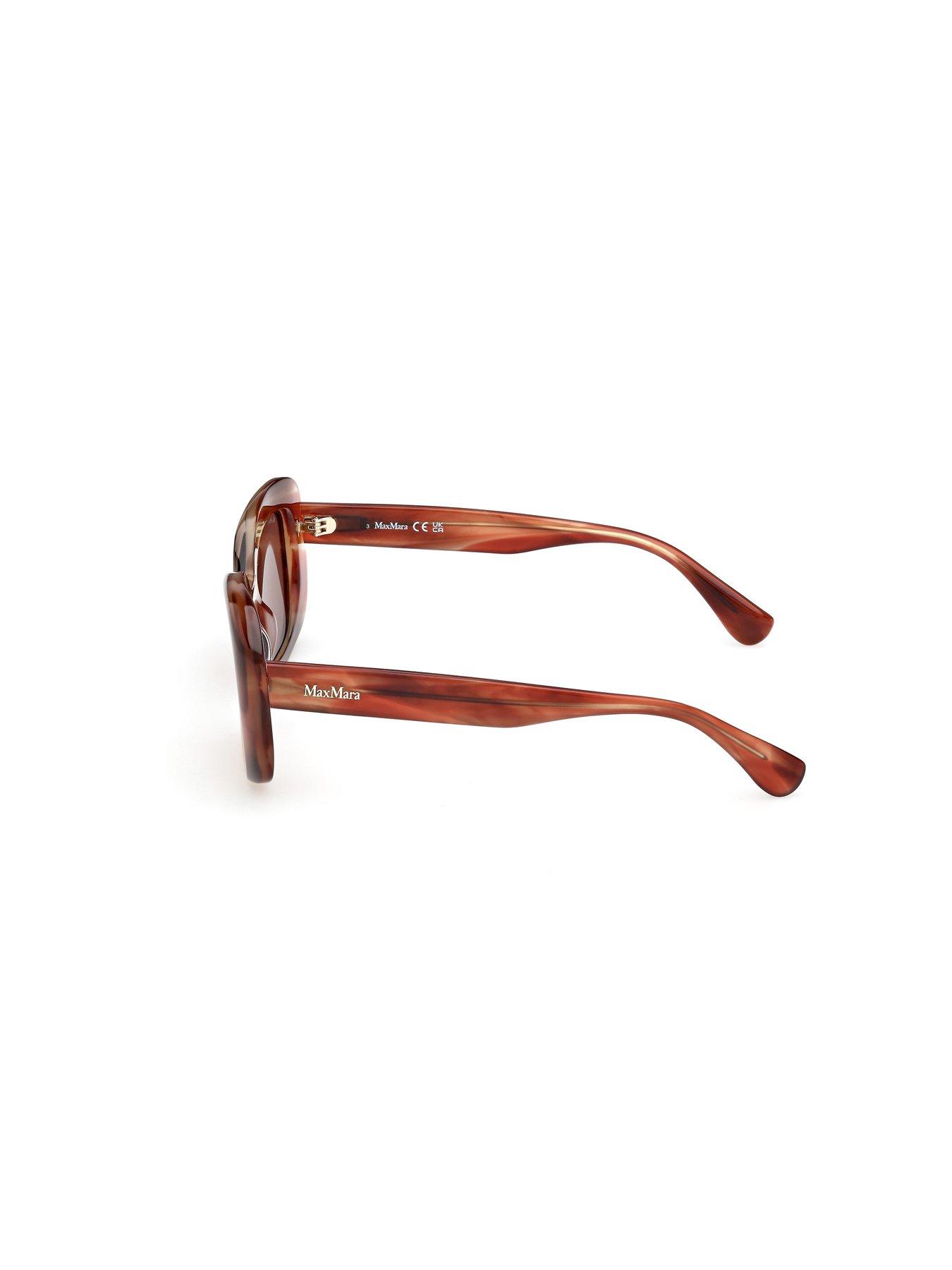 Image 2 of 7 of Max Mara Elizabeth Round Sunglasses - Red