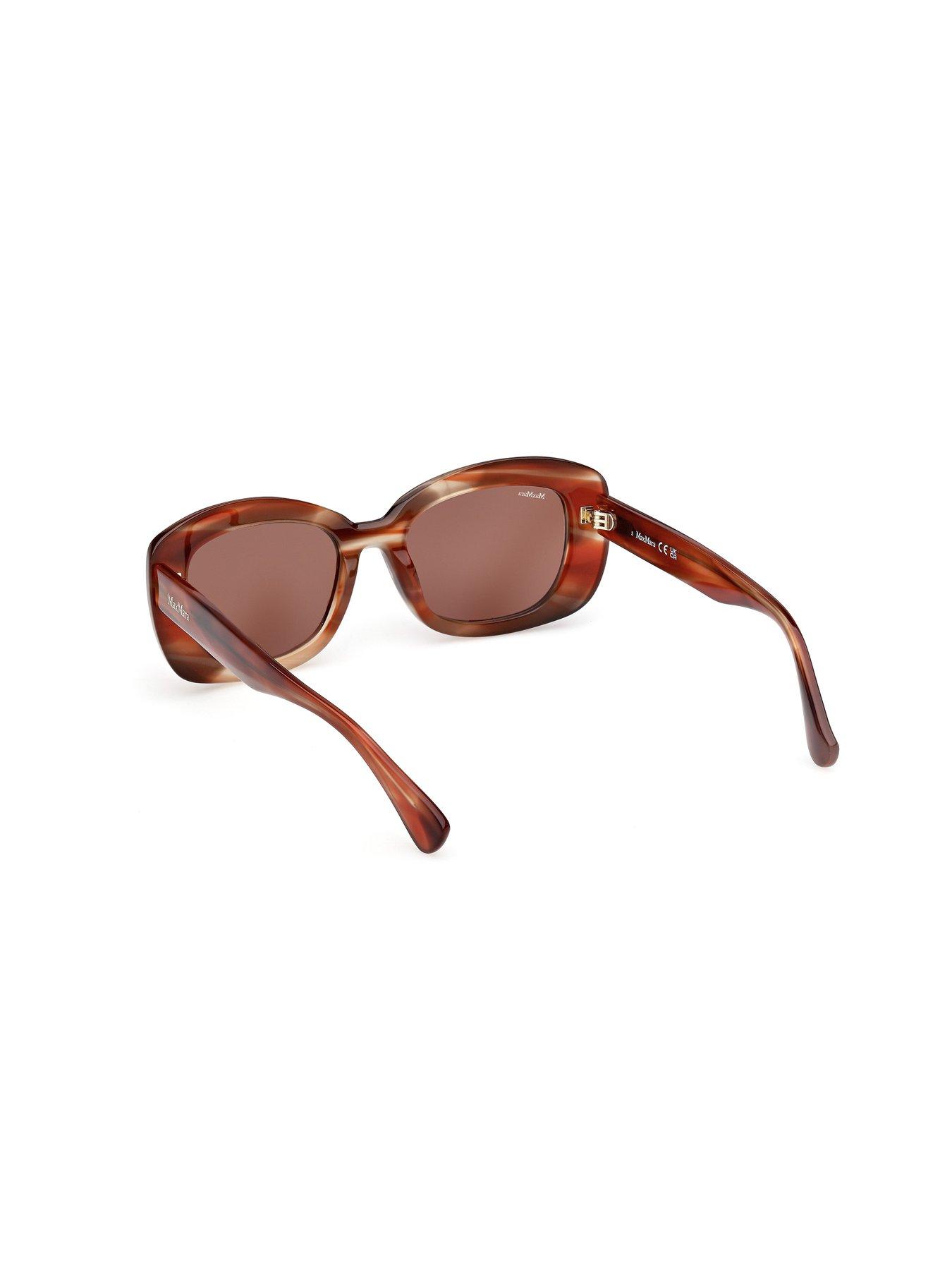 Image 3 of 7 of Max Mara Elizabeth Round Sunglasses - Red