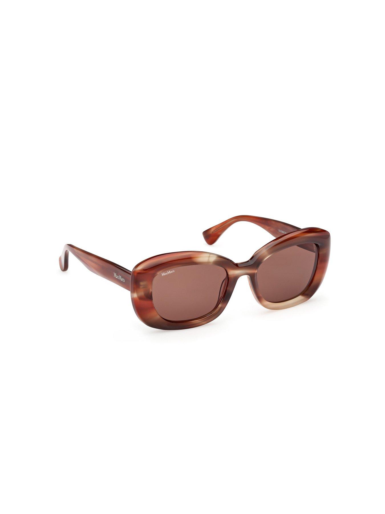 Image 4 of 7 of Max Mara Elizabeth Round Sunglasses - Red