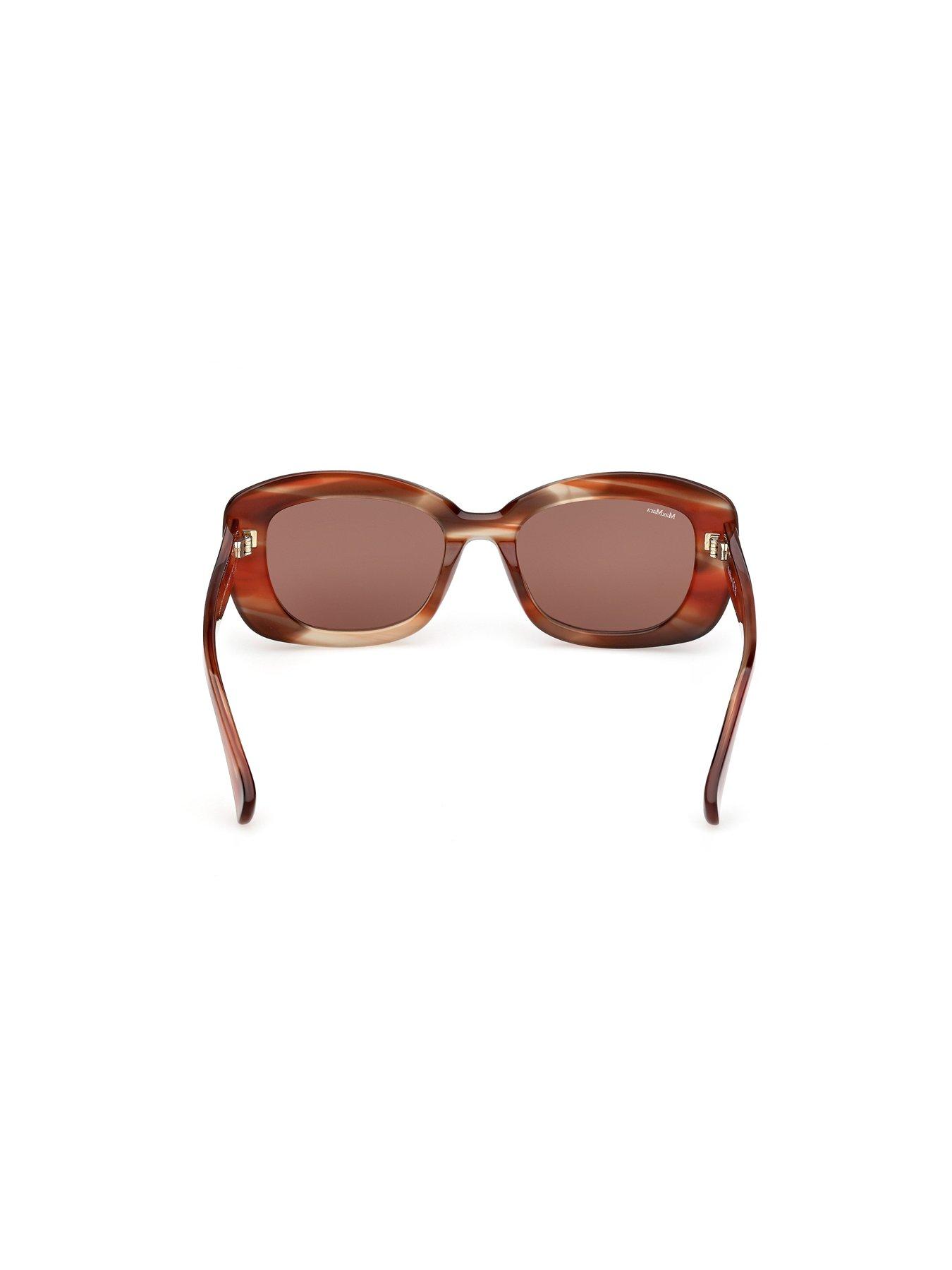 Image 7 of 7 of Max Mara Elizabeth Round Sunglasses - Red