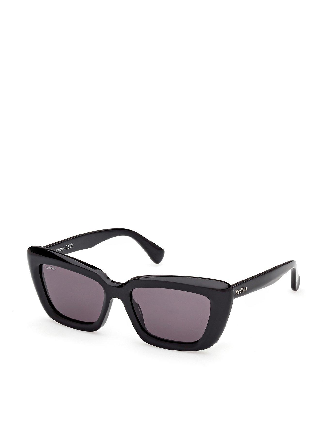Max Mara Elizabeth Cat Eye Sunglasses - Shiny Black