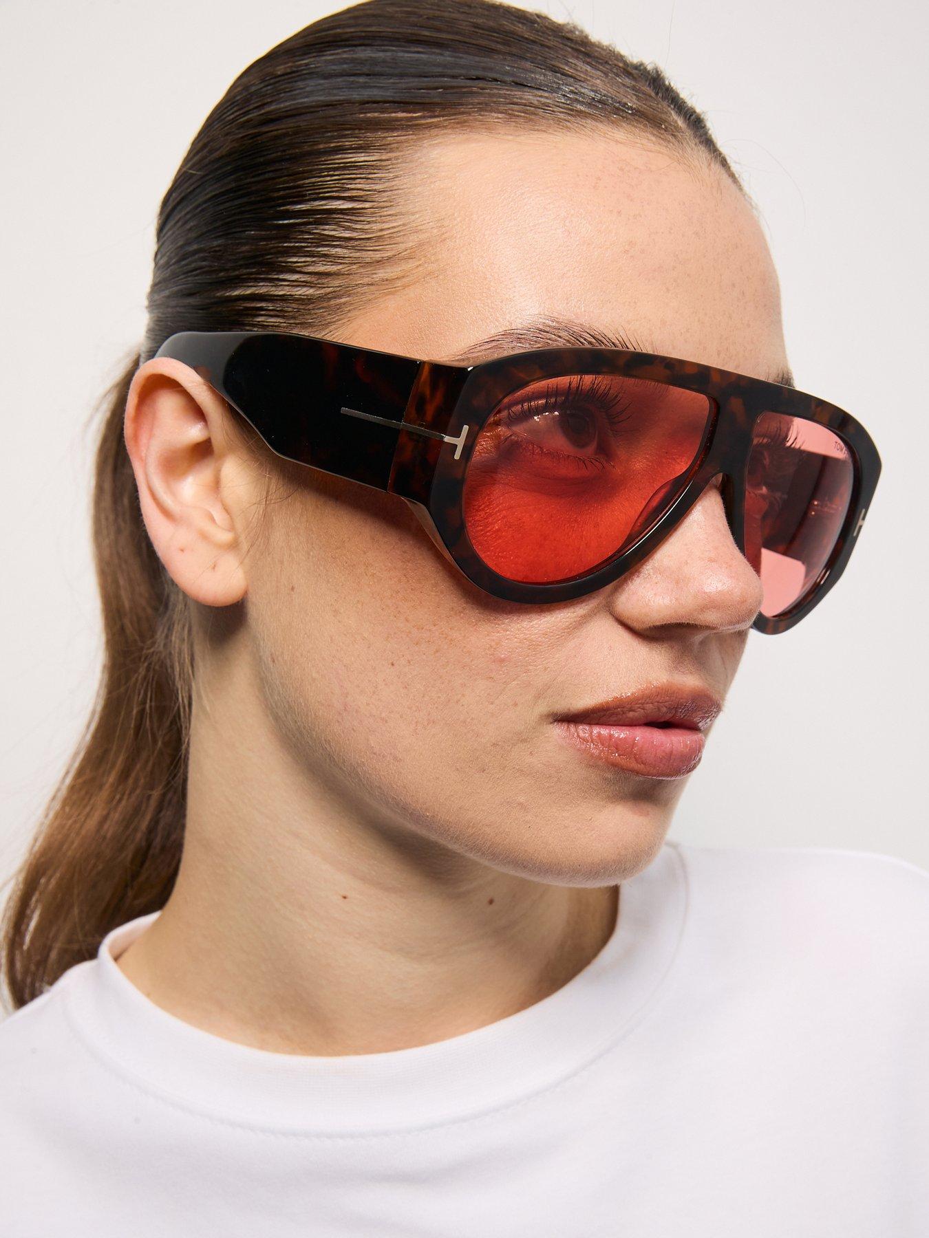 Image 7 of 7 of Tom Ford Bronson Pilot Sunglasses - Dark Havana