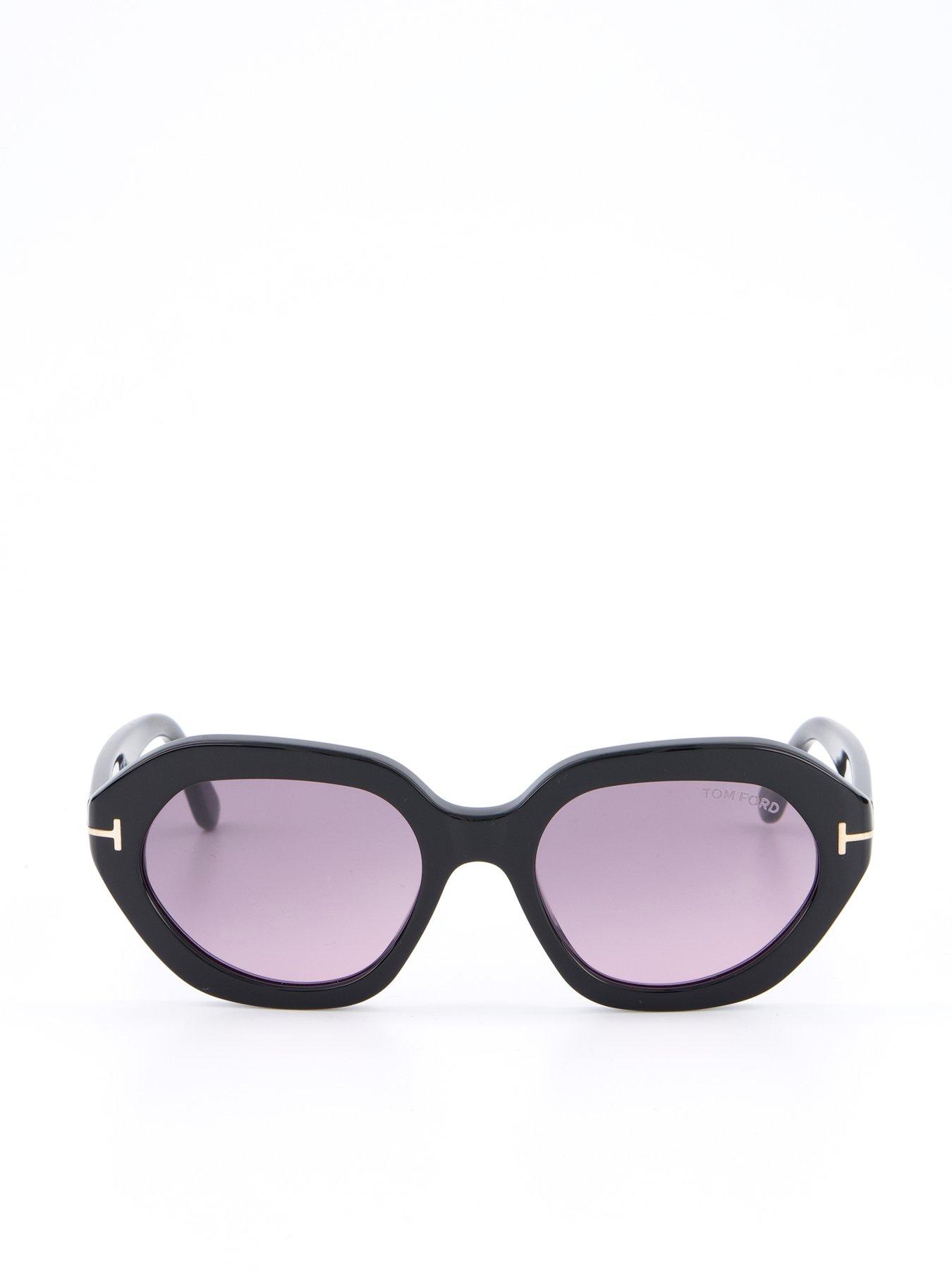 Image 4 of 6 of Tom Ford Meryl Geometric Sunglasses - Shiny Black