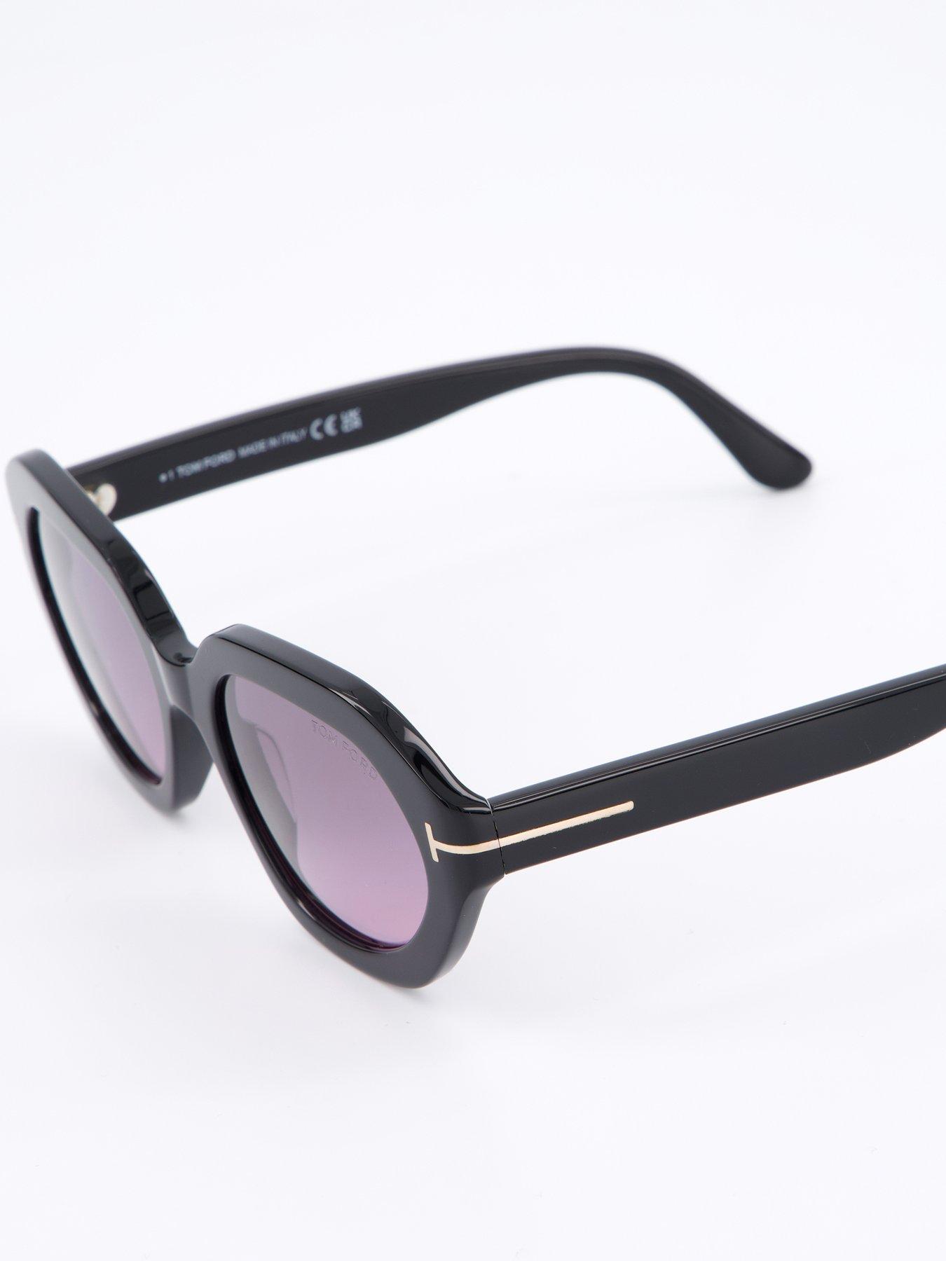 Image 5 of 6 of Tom Ford Meryl Geometric Sunglasses - Shiny Black